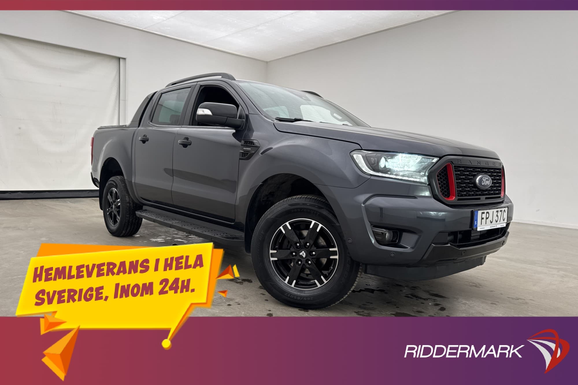 Ford ranger Thunder 213hk 4x4 Värm Drag Diff CARPLAY Moms