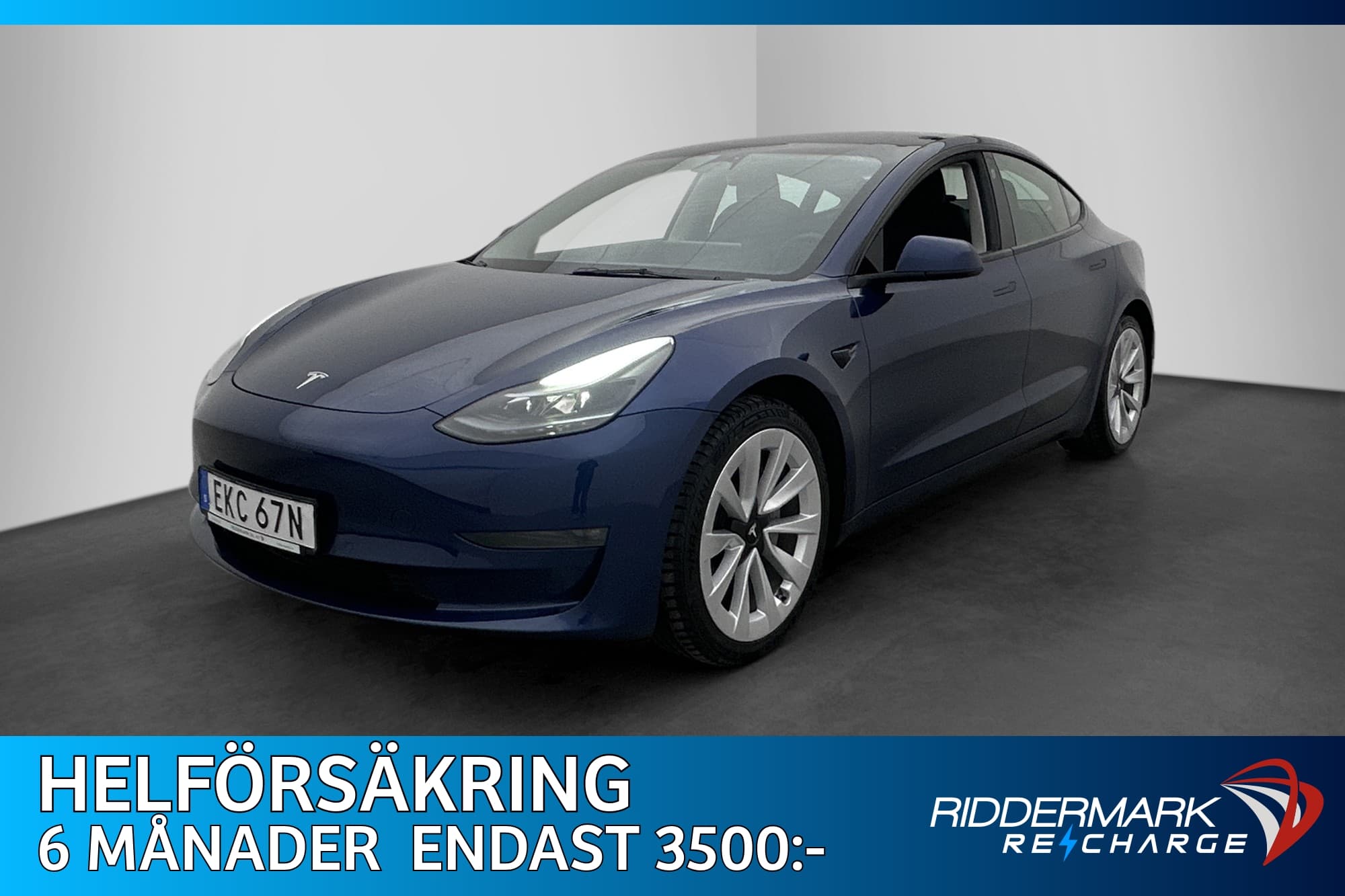 Tesla Model 3 Long Range AWD Autopilot Dragkrok Svensksåld