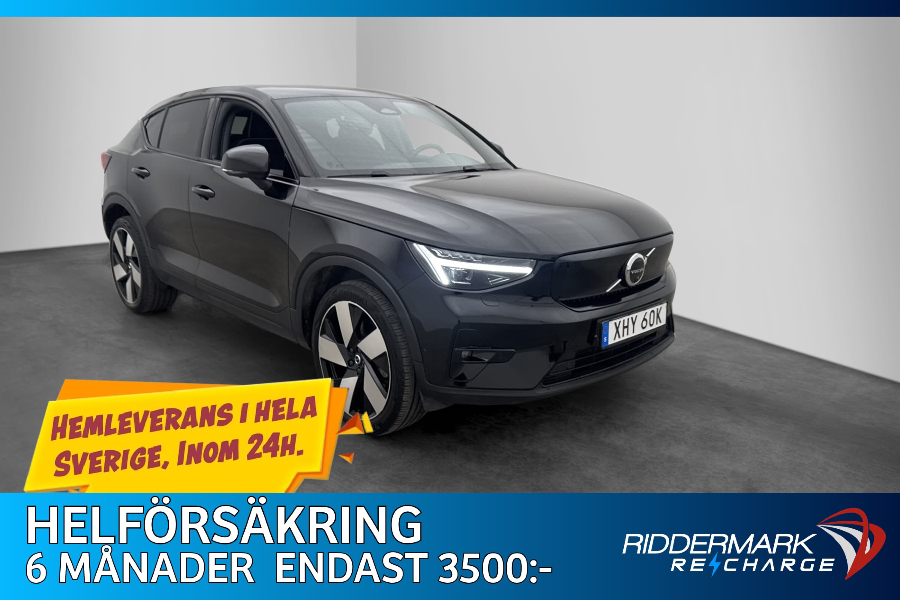 Volvo C40 Recharge Twin motor Värmare Dragkrok Pano H/K 360°