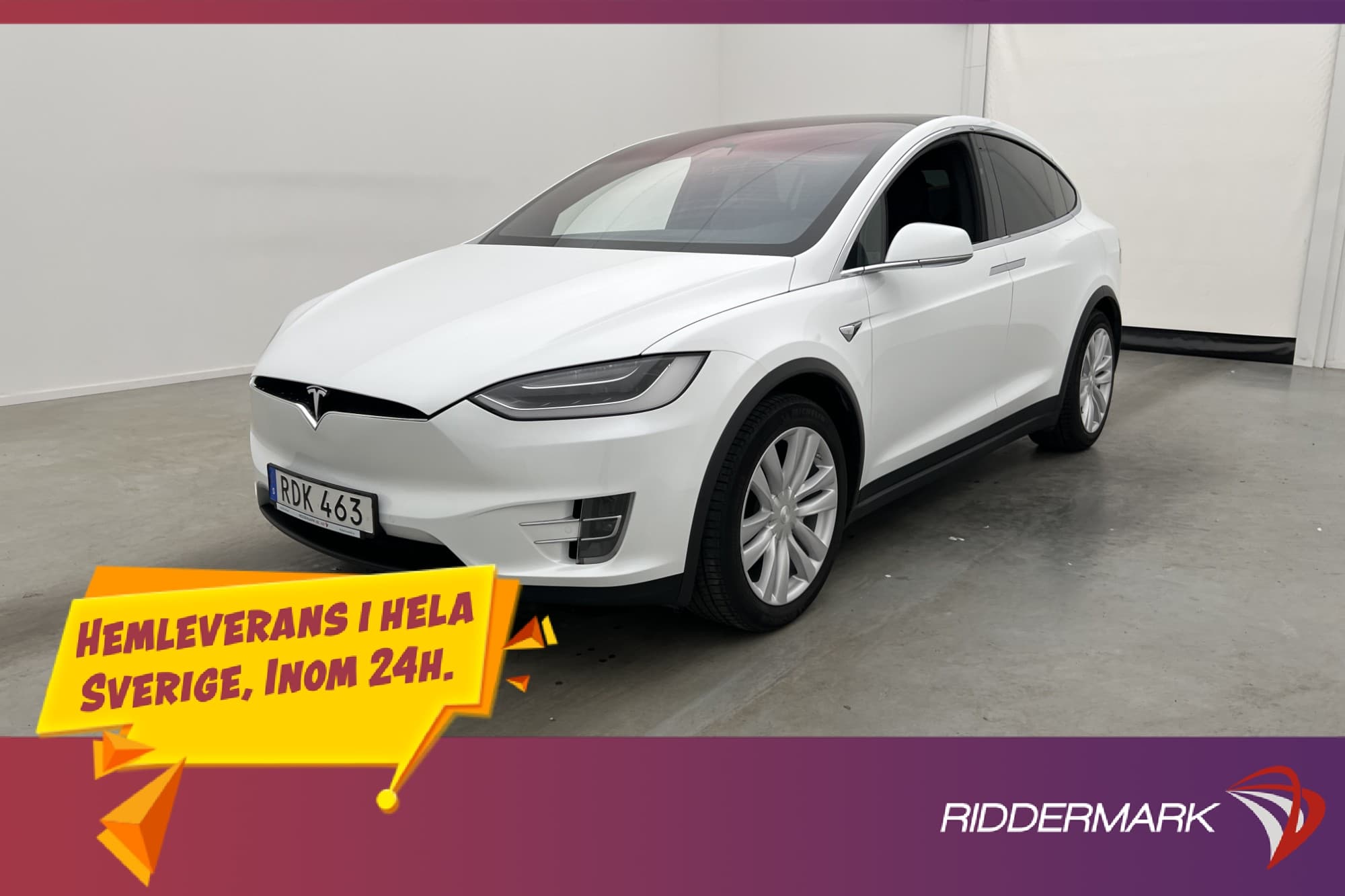 Tesla Model X 100D 6 Sits Dragkrok  Uppgraderad AP MOMS