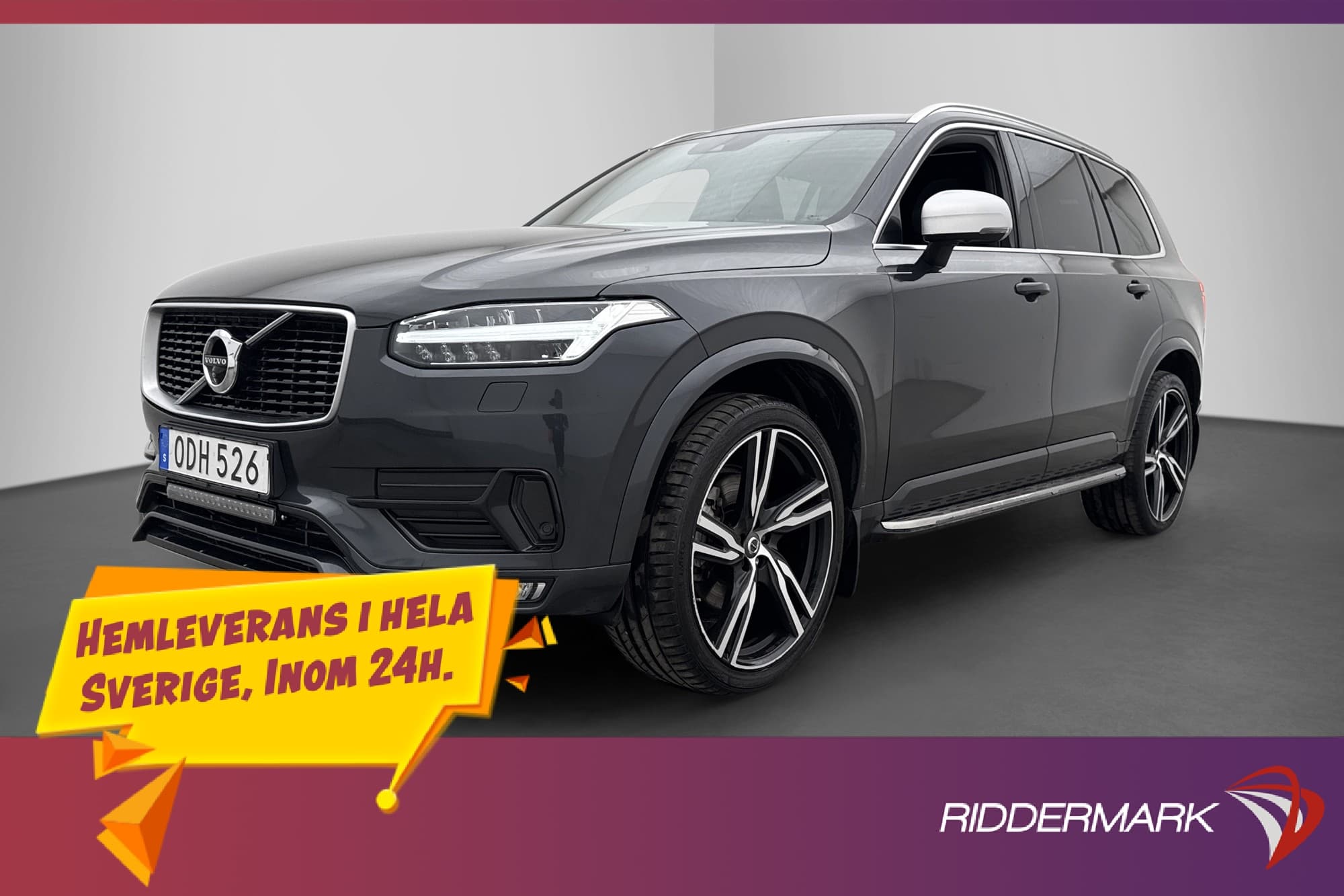 Volvo XC90 D5 AWD R-Design 7-Sits VOC Panorama 360° HUD Drag