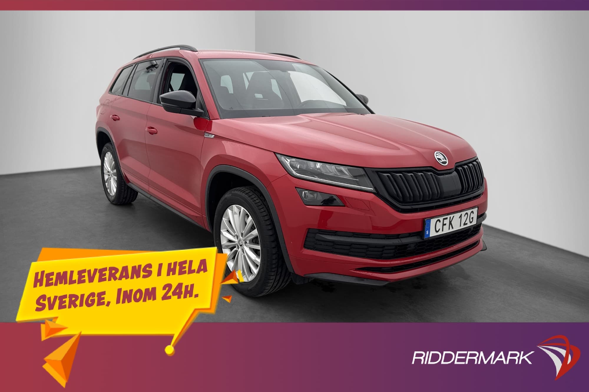 Skoda Kodiaq TDI 4x4 Sportline 7-Sits Kamera Cockpit Canton