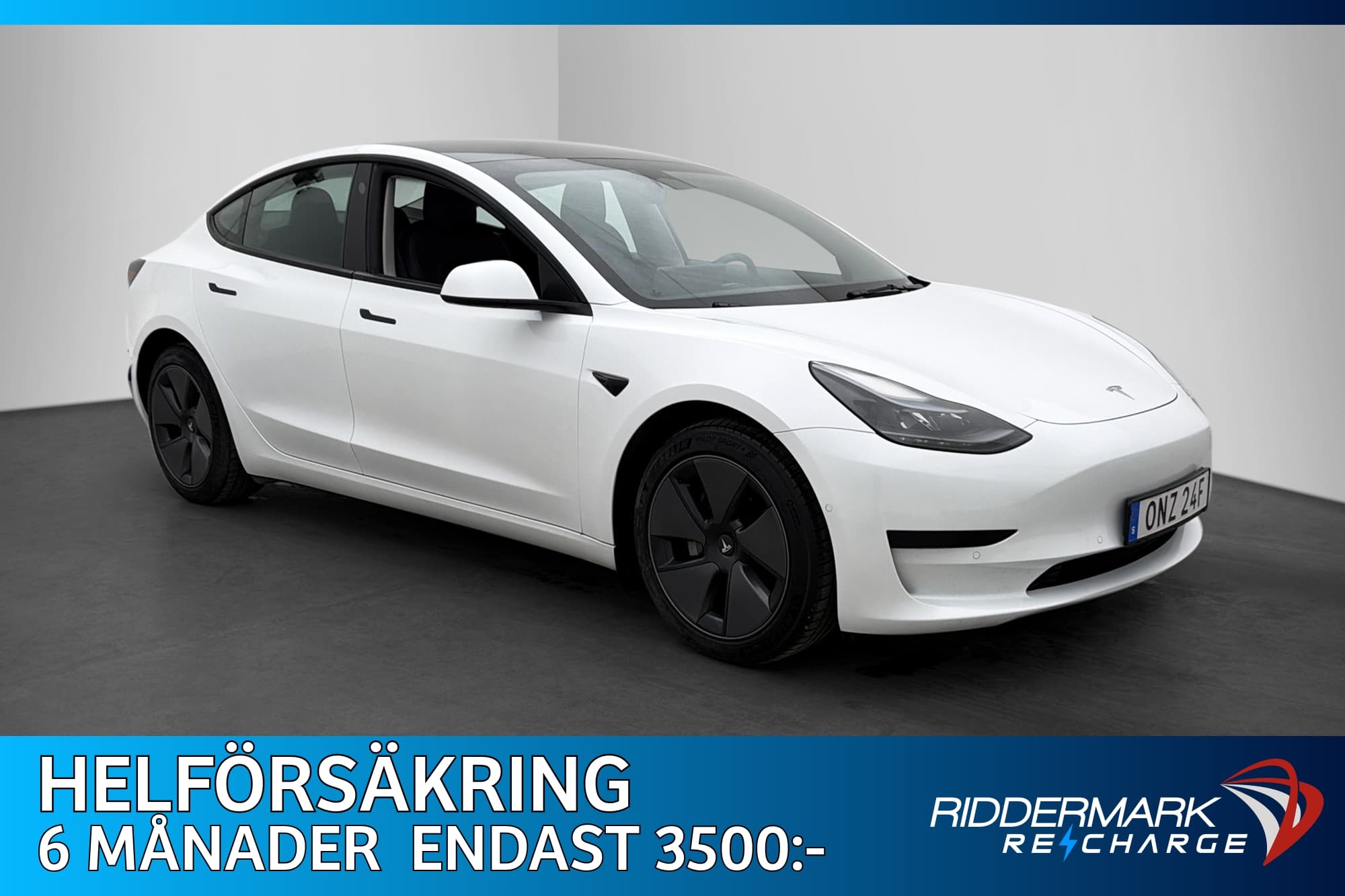 Tesla Model 3 Standard Range Panorama Sv-Såld MOMS AutoPilot