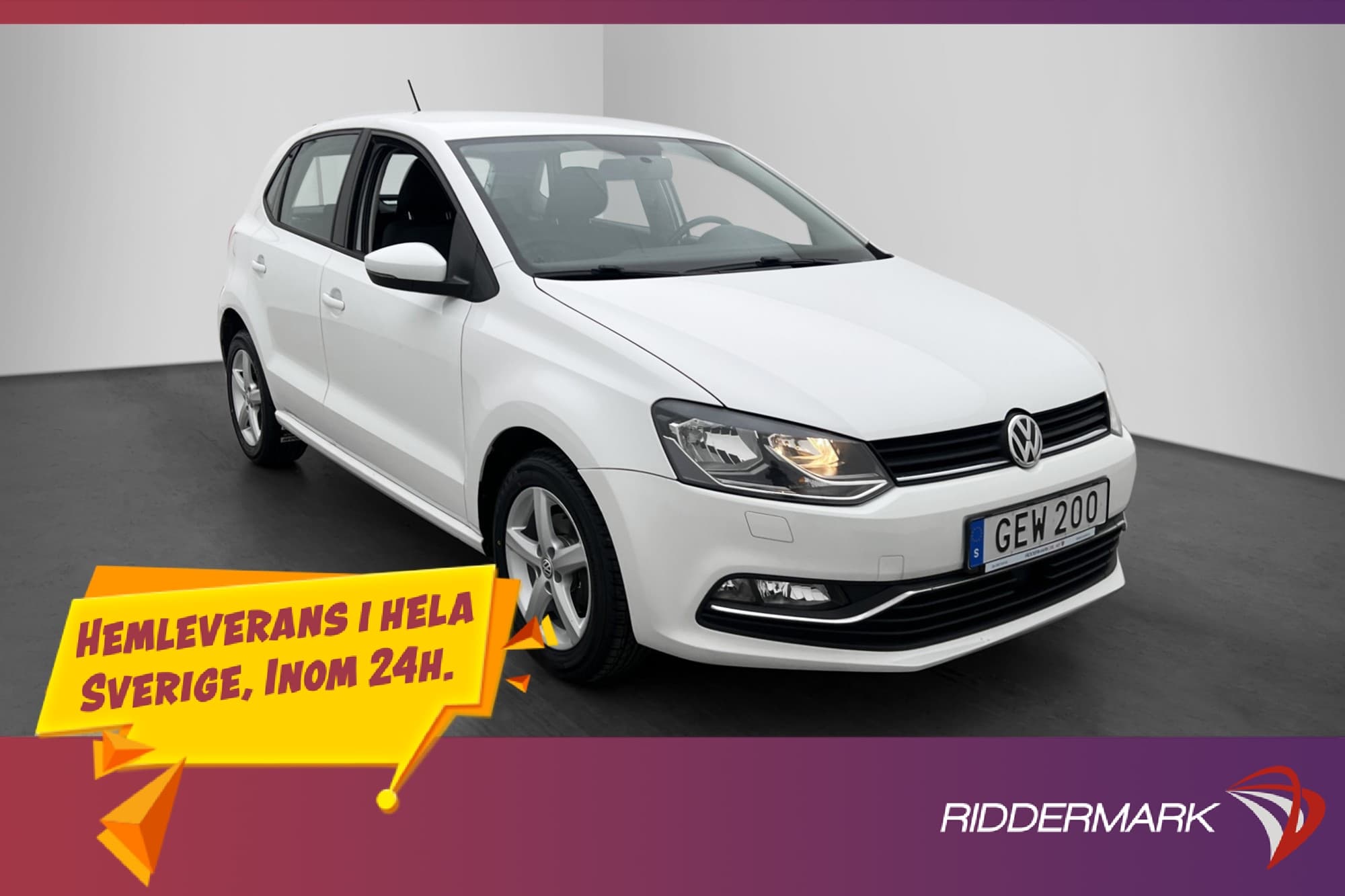 Volkswagen Polo 1.0 TSI 90hk Bluetooth Låg-Skatt 0.47l/mil