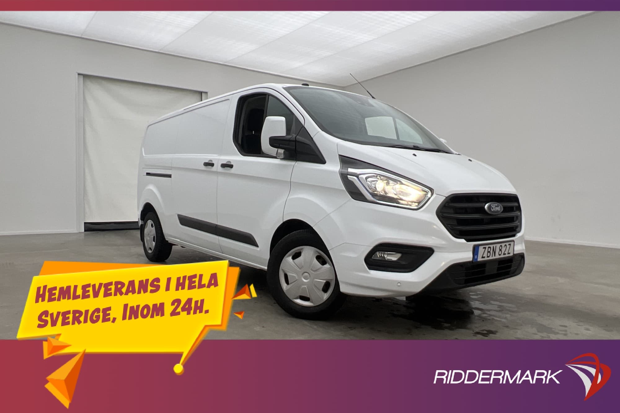 Ford Transit Custom L2 170hk Värm Drag B-Kamera CARPLAY Moms
