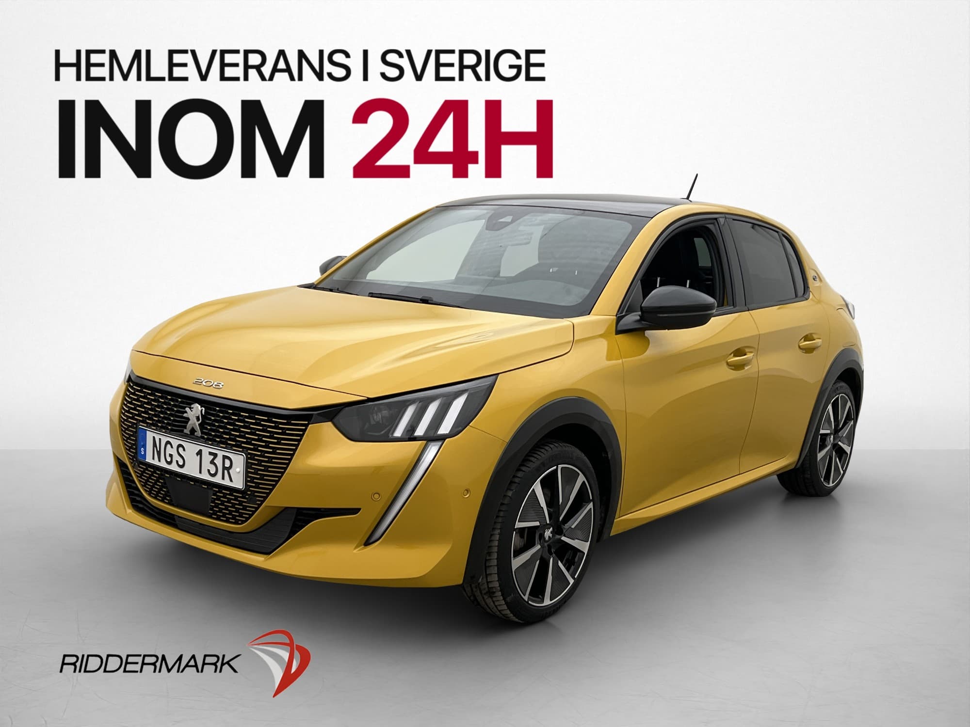 Peugeot E-208 136hk GT-Pack 50 kWh Pano Kamera CarPlay Navi