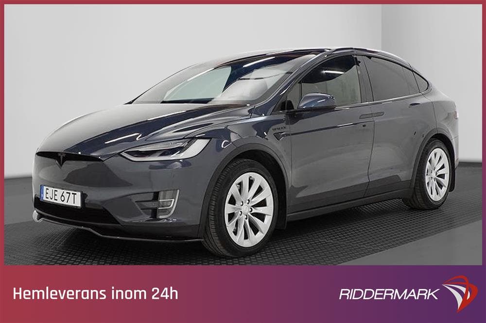 Tesla Model X 100D 423hk Dragkrok FSD Kolfiber Moms Leasbarexteriör