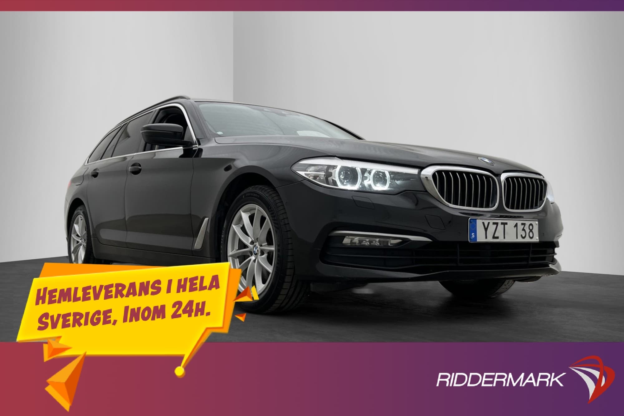 BMW 520 d xDrive 190hk Kamera Rattvärme Keyless Elstol Navi