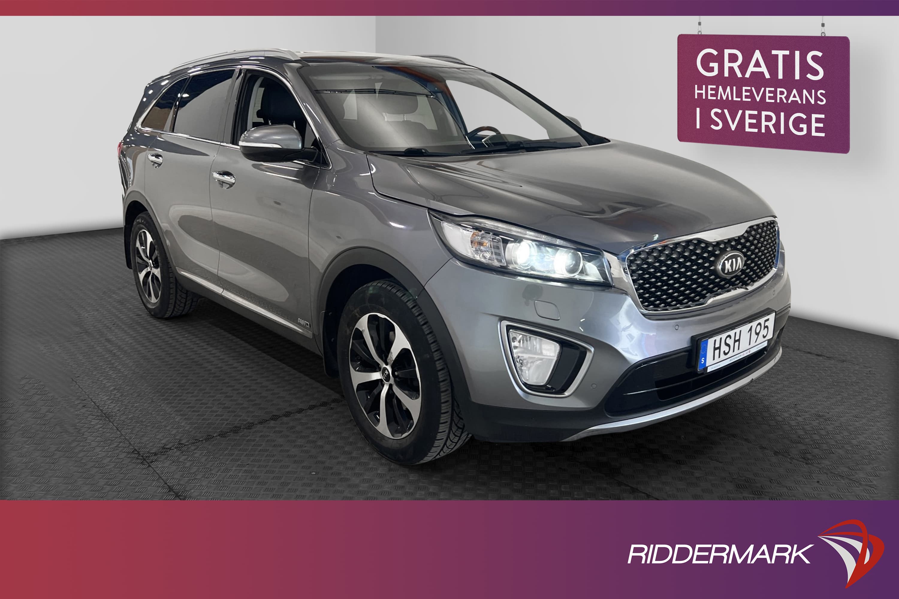 Kia Sorento 2.2 AWD 200hk 7-sits Kamera Rattvärme Navi Skinn