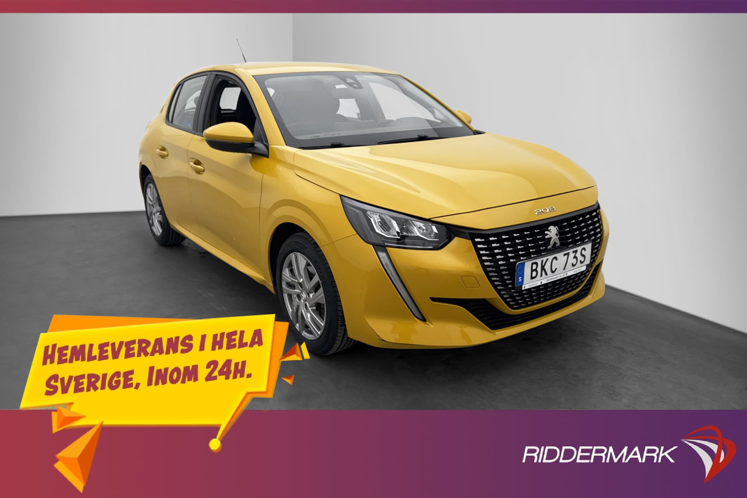 Peugeot 208 1.2 PureTech 100hk CarPlay Sensorer Farthållare