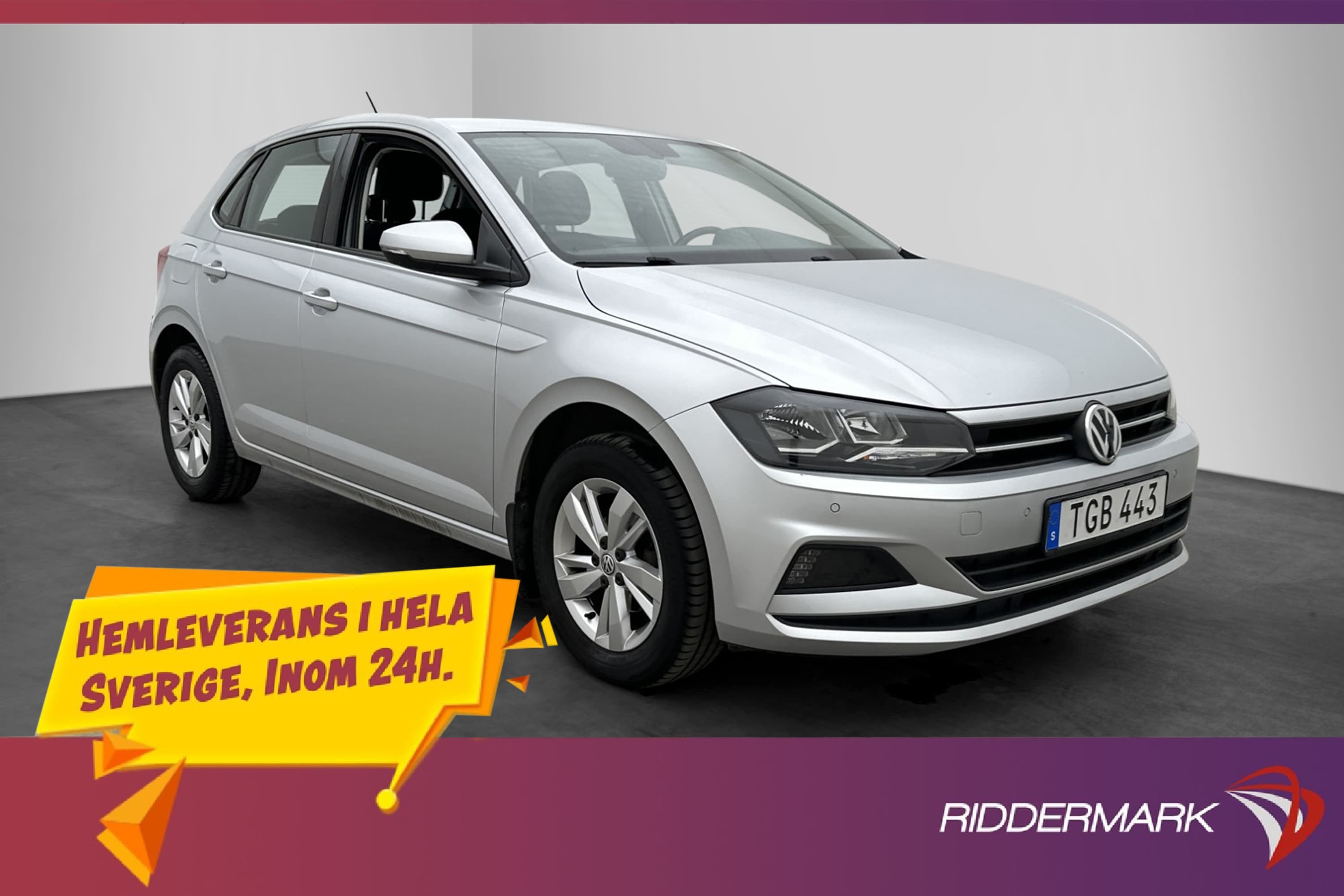 Volkswagen Polo 1.0 TSI 95hk Komfort P-Sensorer Låg-skatt