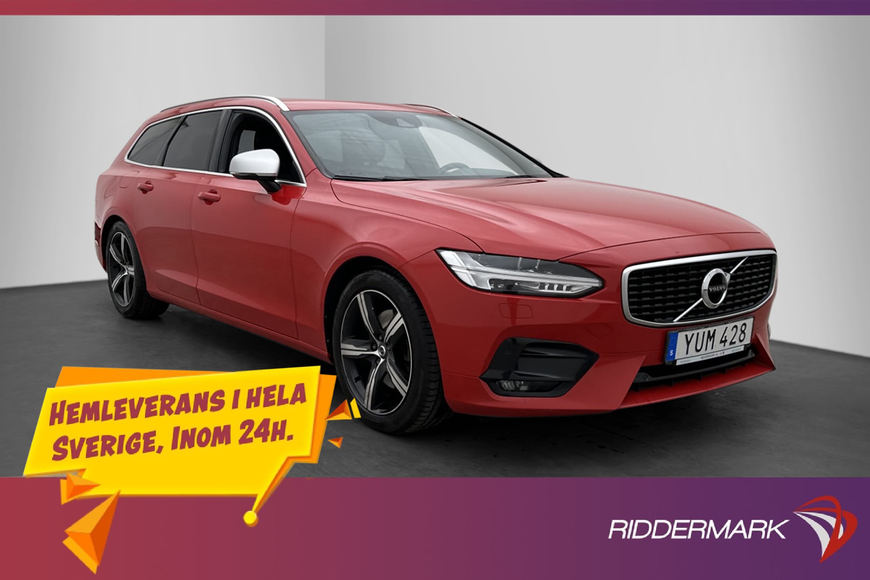 Volvo V90 D4 AWD R-Design VOC Värmare Dragkrok Kamera Navi