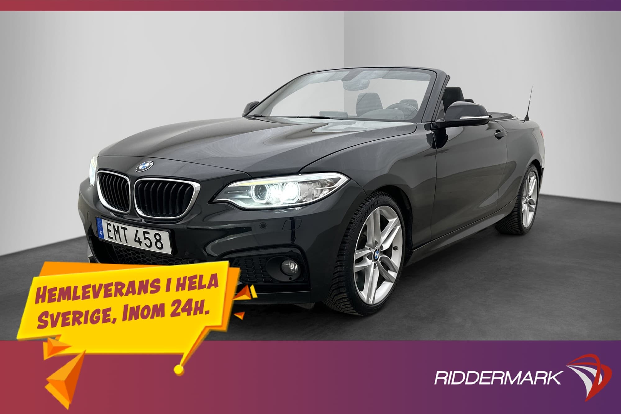 BMW 220 i Cab M-Sport HiFi Navi Sensorer Alcantara Rattvärme