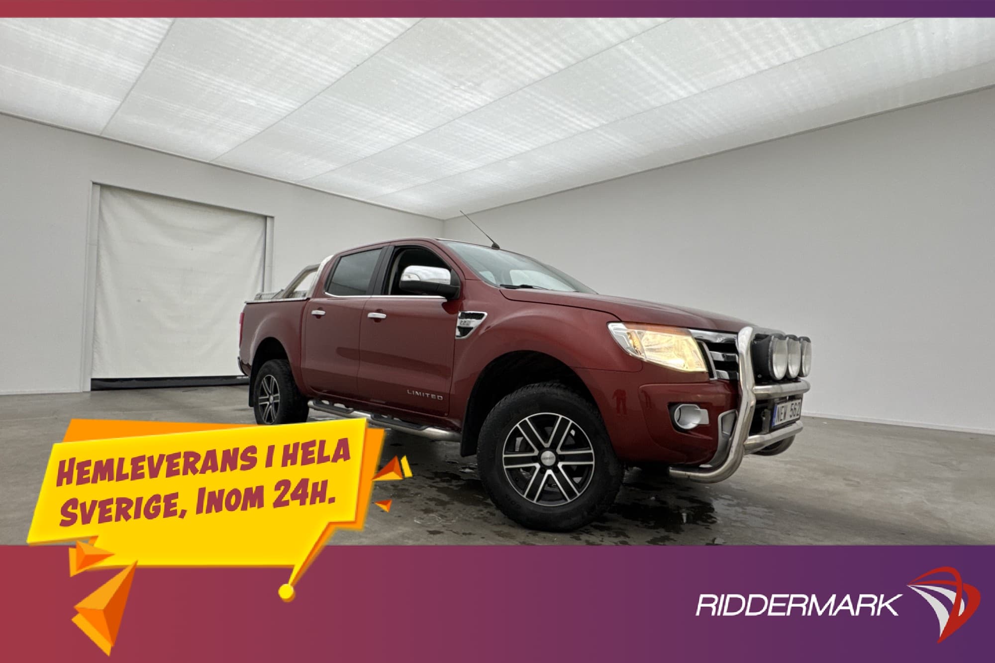 Ford Ranger Limited 2.2 4x4 Värm PDC Skinn Drag ALMECO Moms