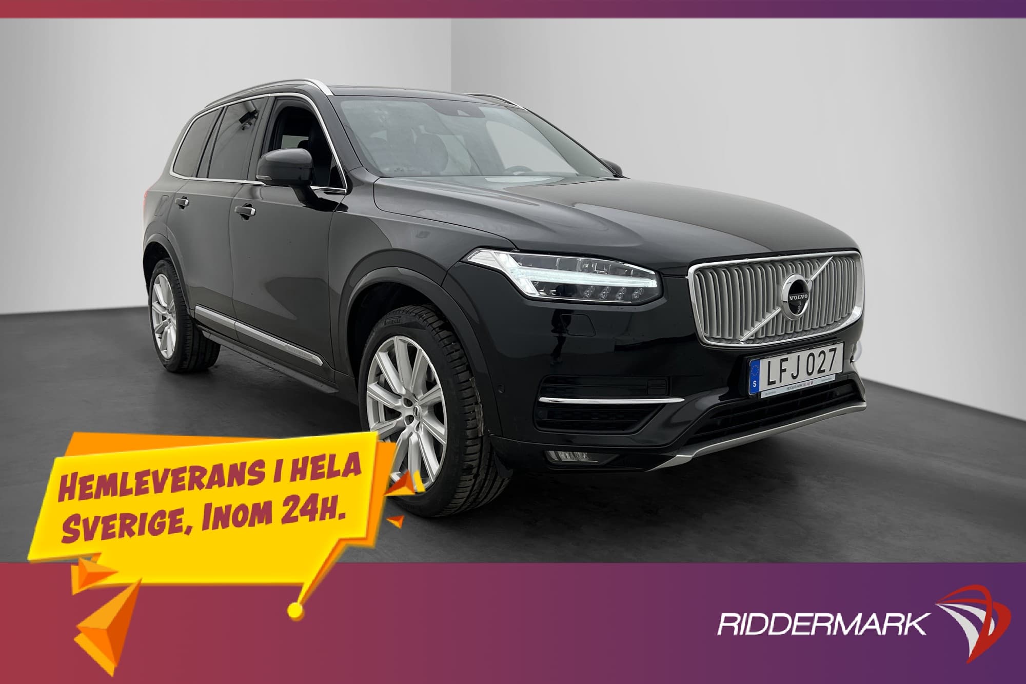 Volvo XC90 D5 AWD Inscription 7-Sits B&W Pano HUD 360° Skinn