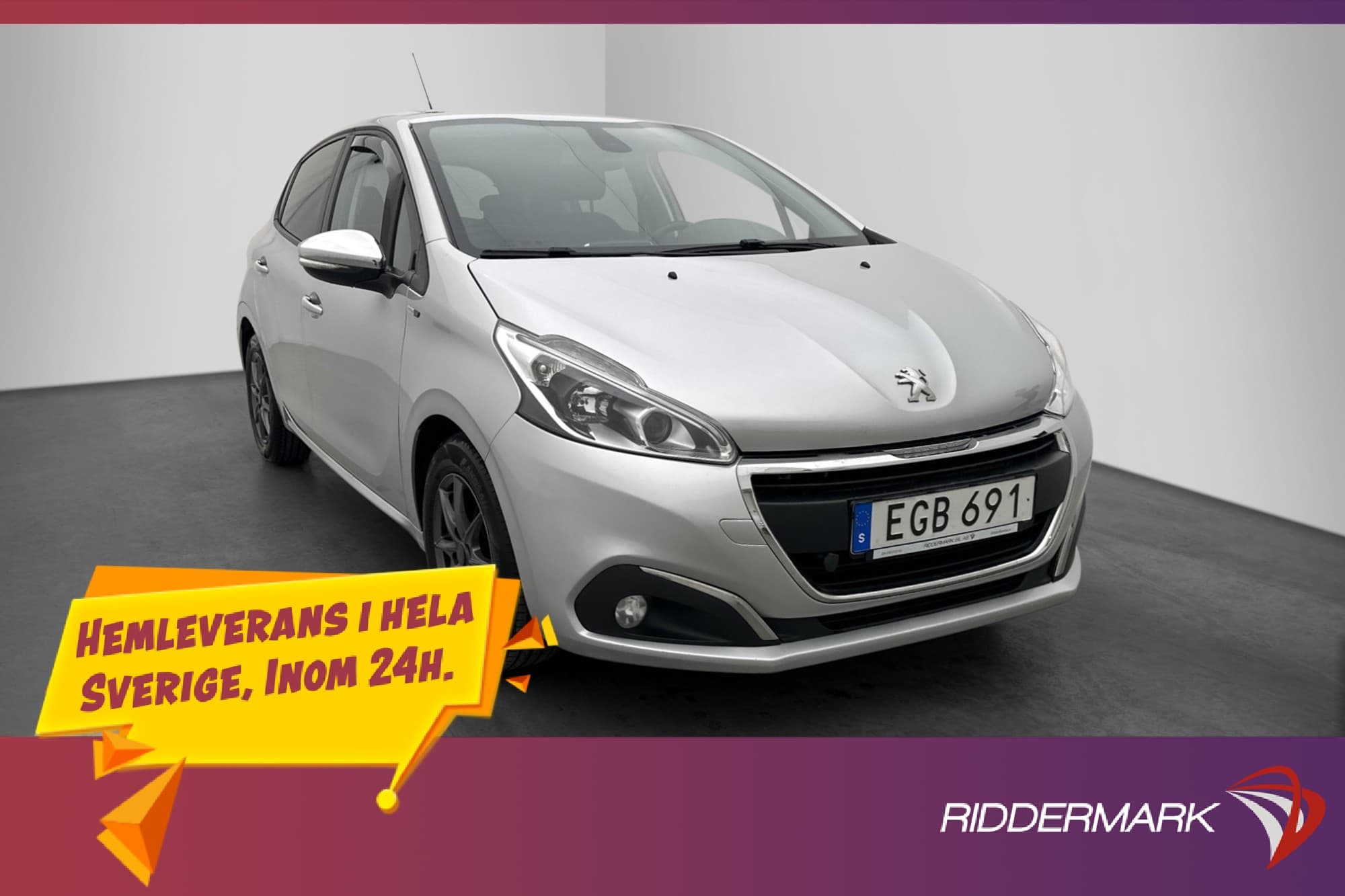 Peugeot 208 1.2 PureTech 82hk M&K-Värmare Sensorer Navi