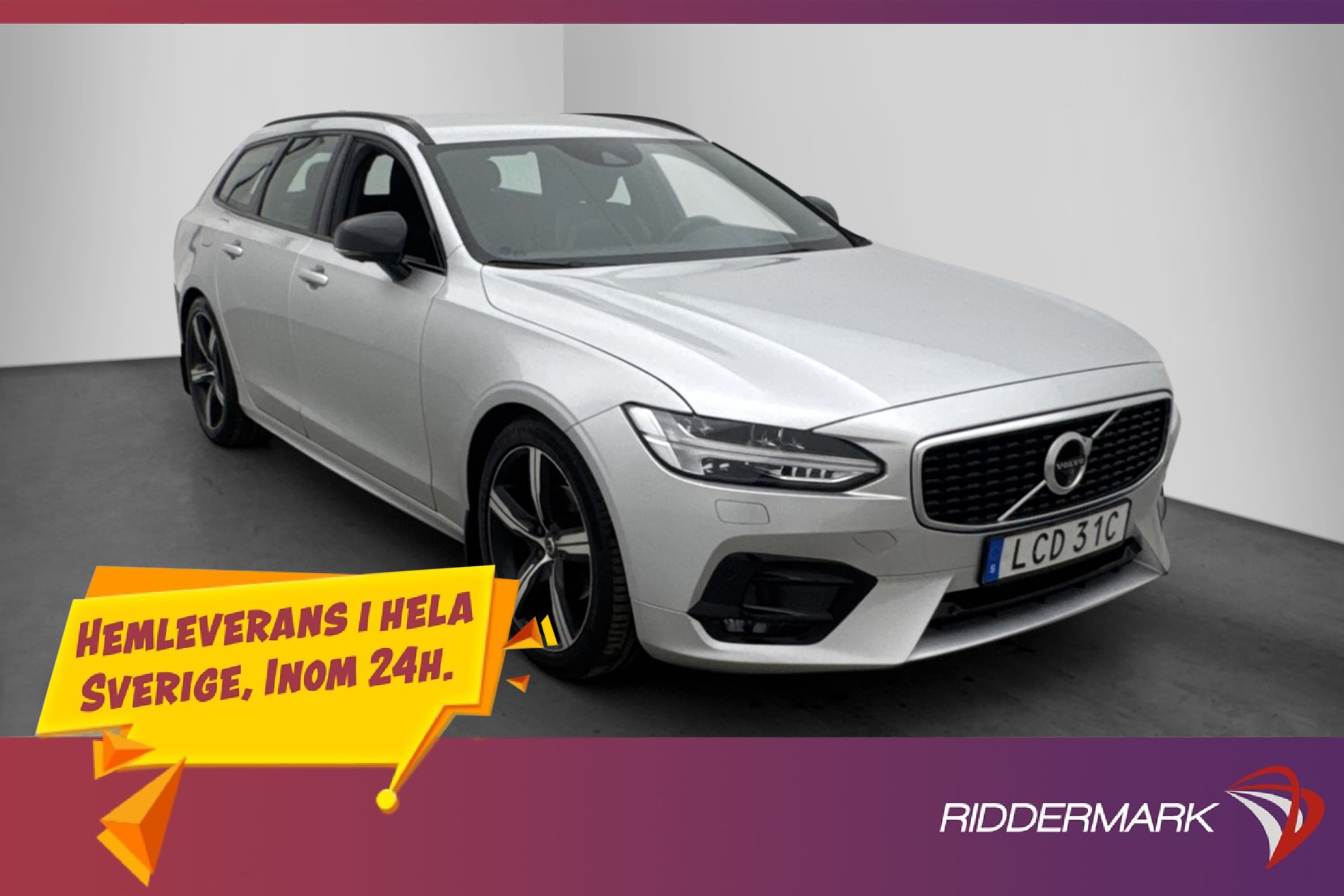 Volvo V90 D4 190hk R-Design H/K 360° HuD D-Värm Drag Carplay