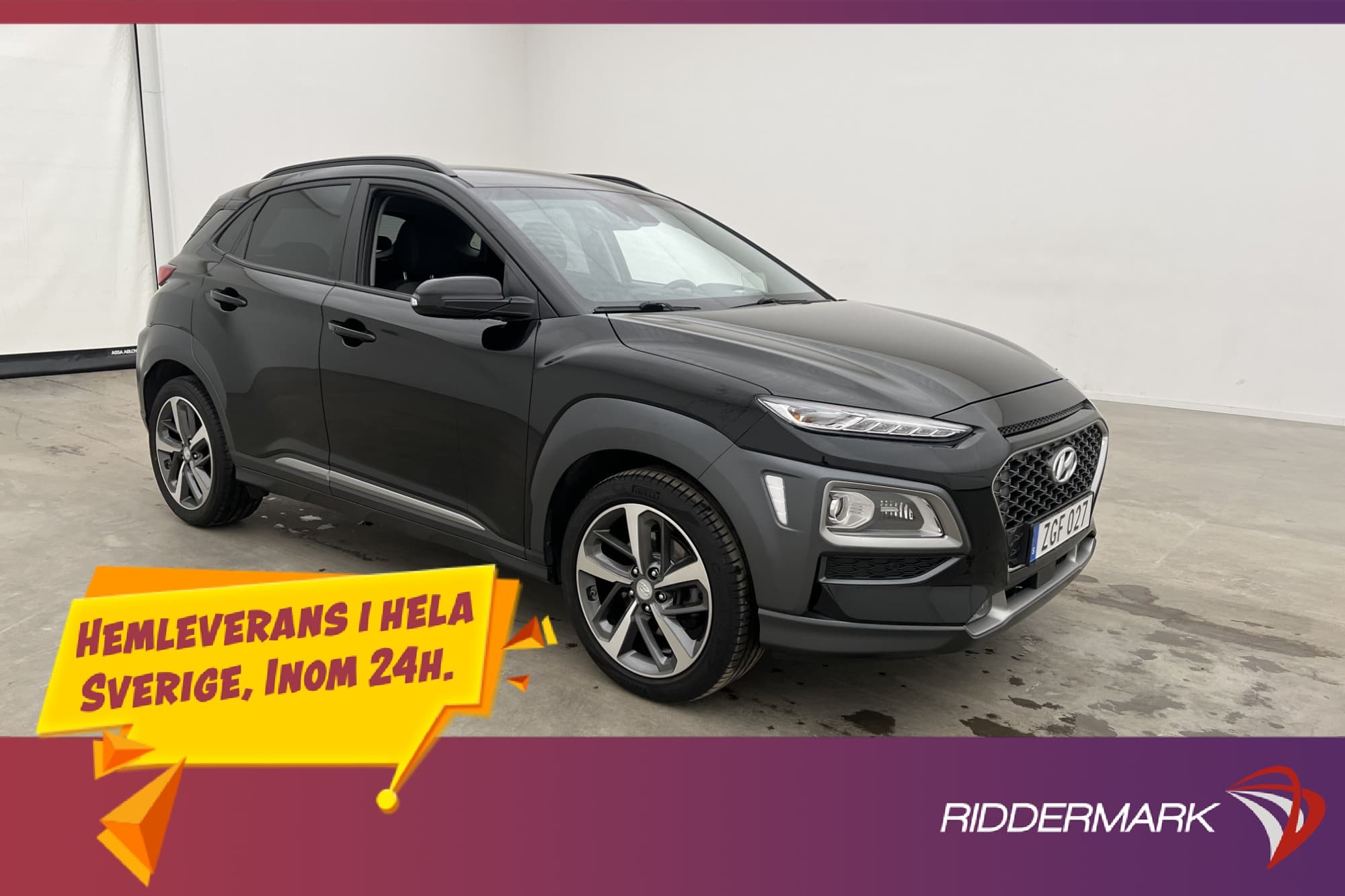 Hyundai Kona 1.6 T-GDI 177hk Premium B-Kamera HuD Navi
