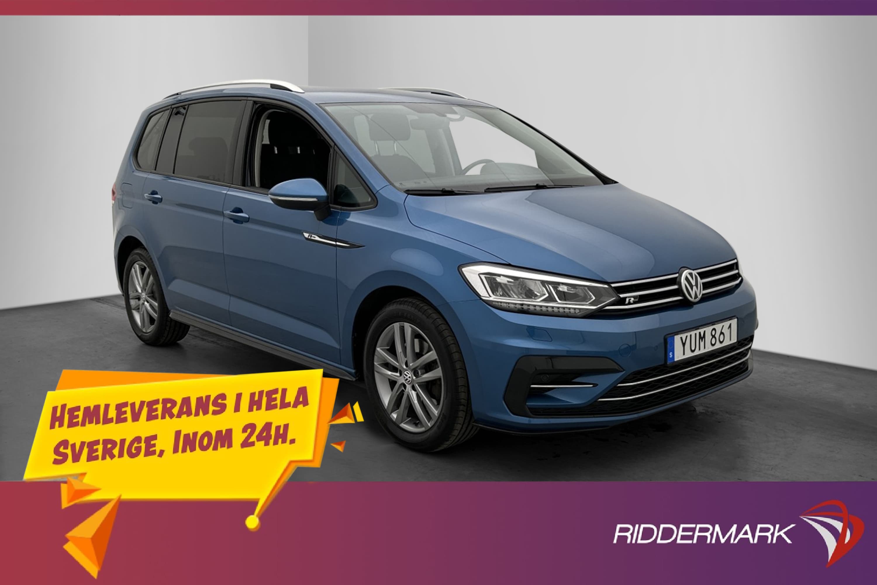 Volkswagen Touran TSI 150hk R-Line 7-Sits Värm Kamera Drag