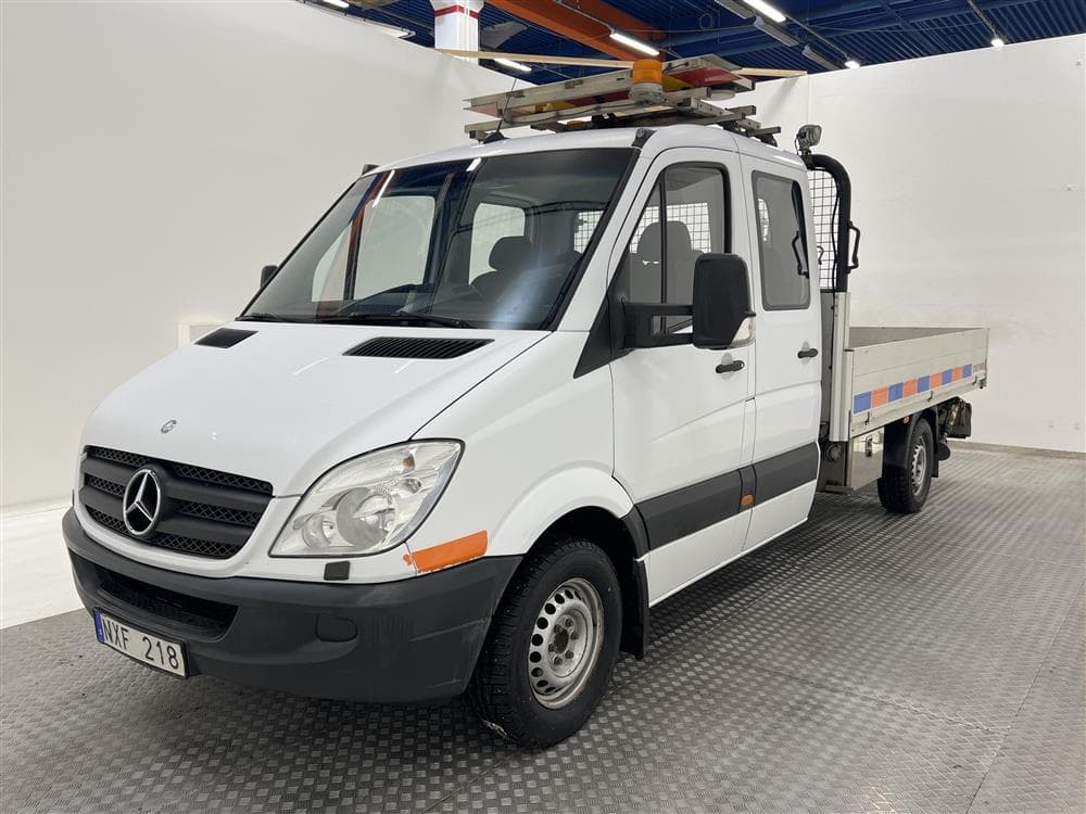 Mercedes-Benz Sprinter 316 Flakbil Kranbil Kamera Drag Moms