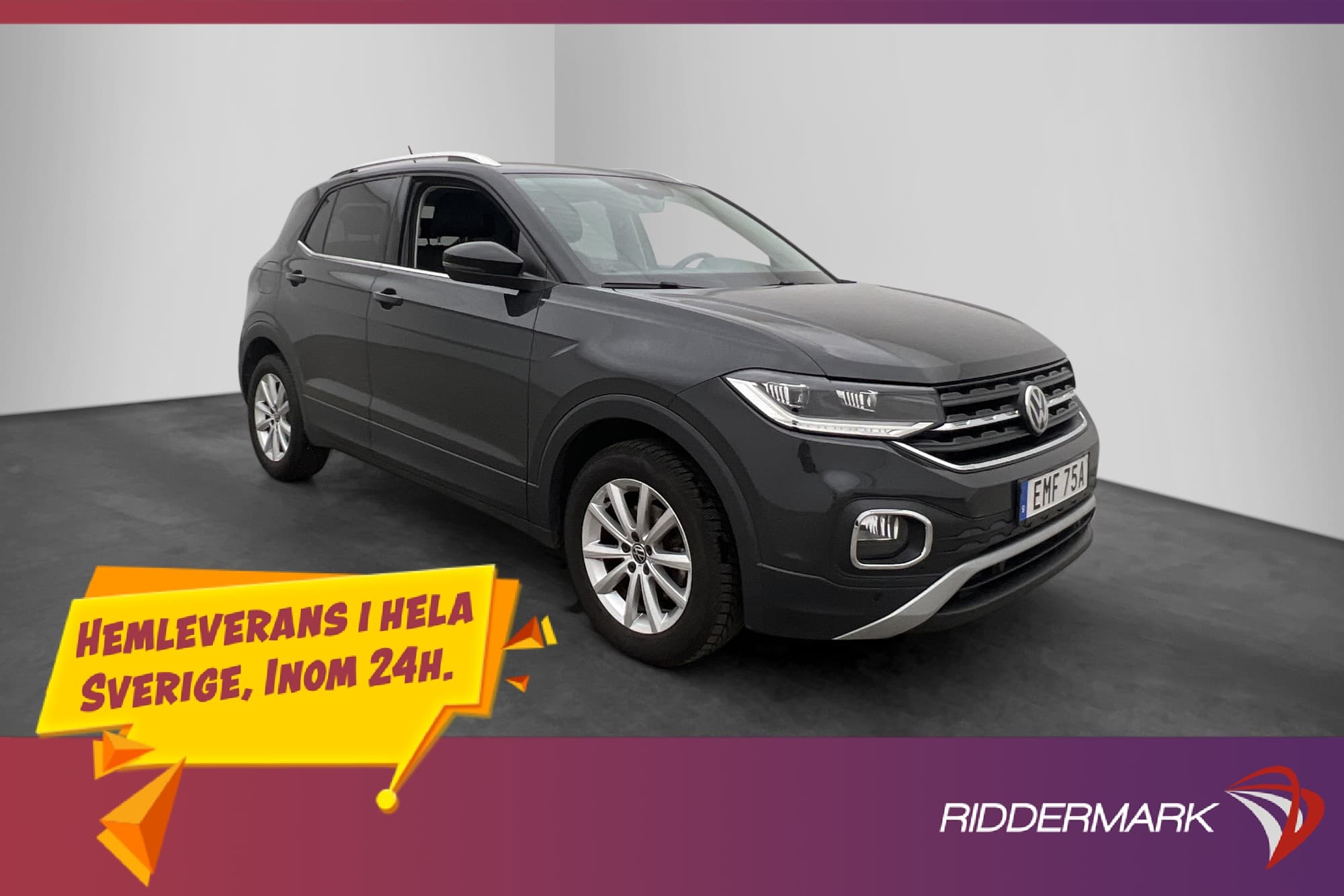 Volkswagen T-Cross 1.0 TSI Döda Vinkeln CarPlay Sensorer