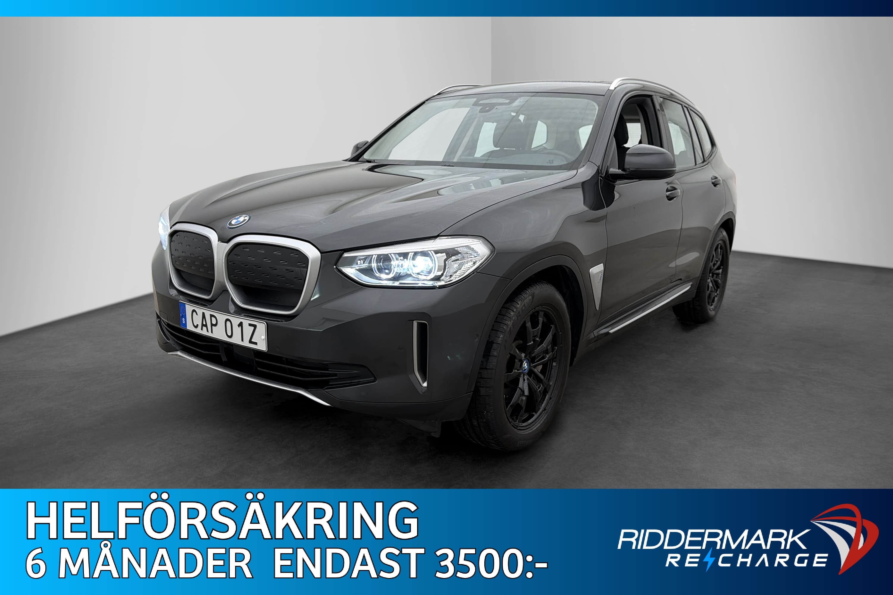 BMW iX3 286hk Charged Panorama Kamera CarPlay Skinn Elstolar