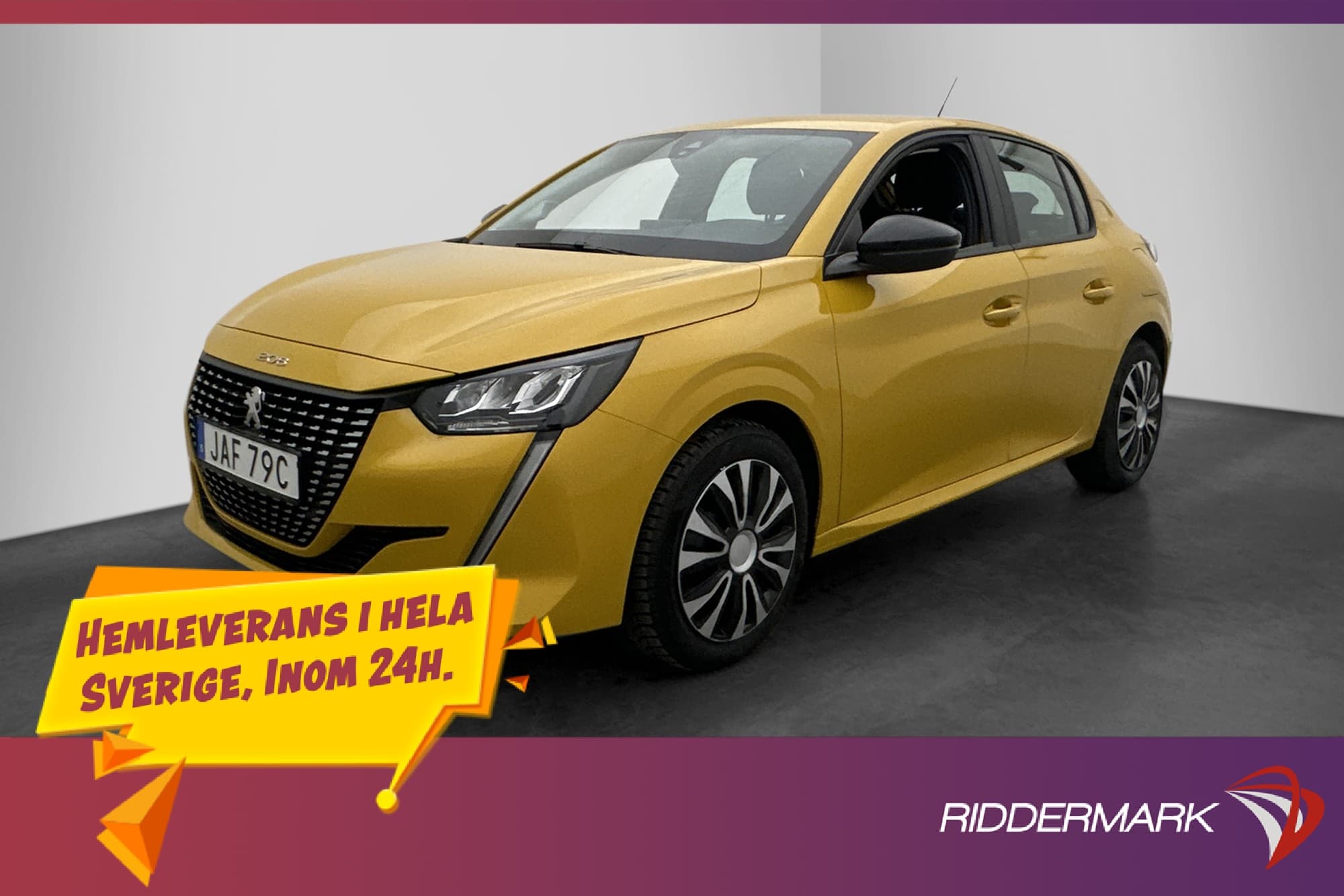 Peugeot 208 1.2 75hk Active CarPlay P-Sensorer Farthållare