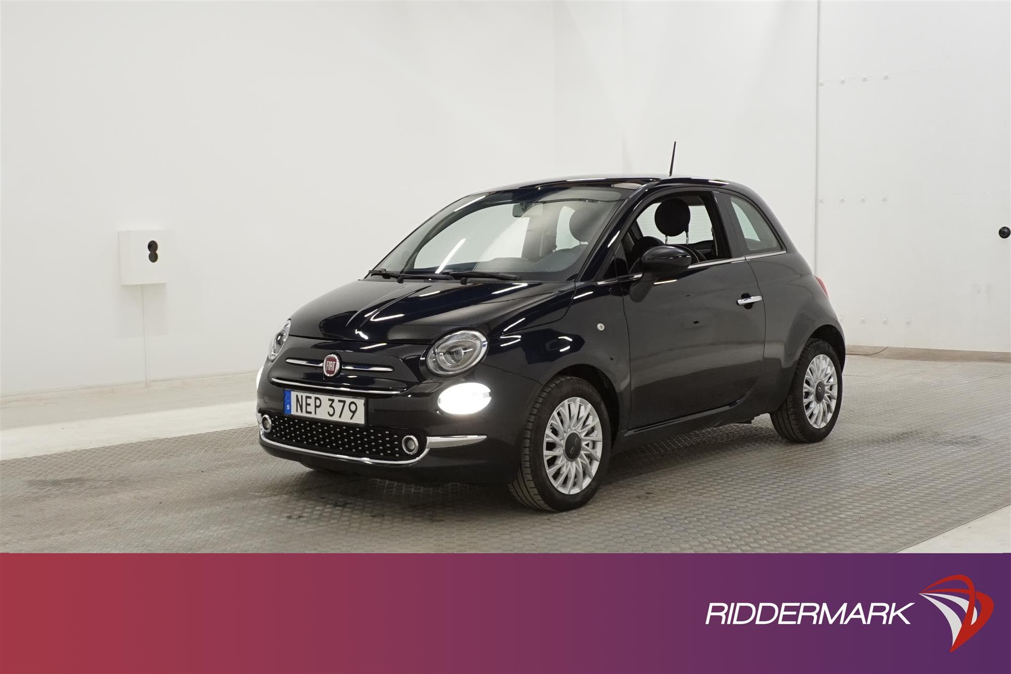 Fiat 500 1.2 69hk Lounge Taklucka Låg Skatt 0,49L/mil