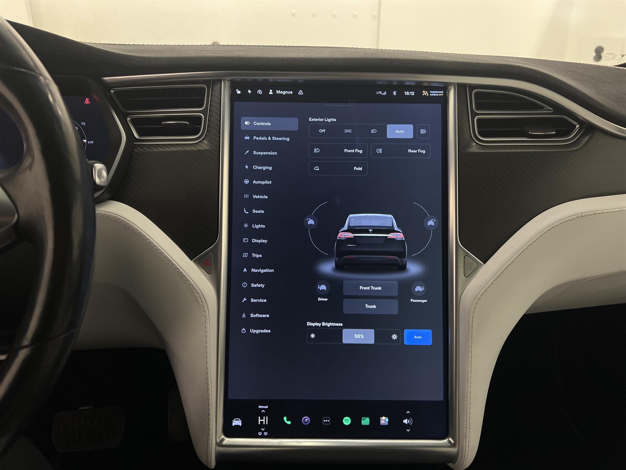 Tesla Model X 90D AWD 423hk 6Sits FRI SUPERCHARGE Drag Moms interiör