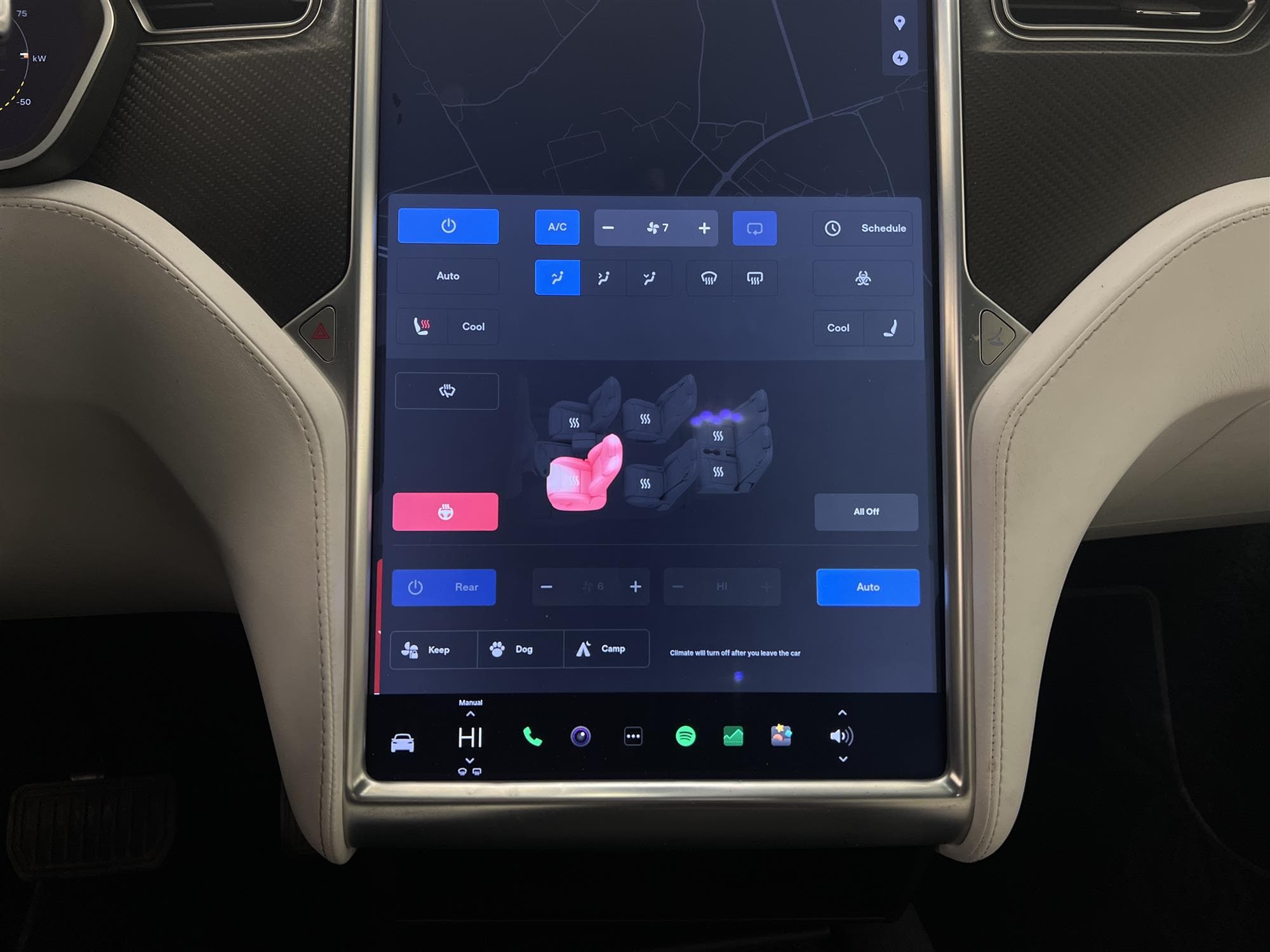 Tesla Model X 90D AWD 423hk 6Sits FRI SUPERCHARGE Drag Moms interiör