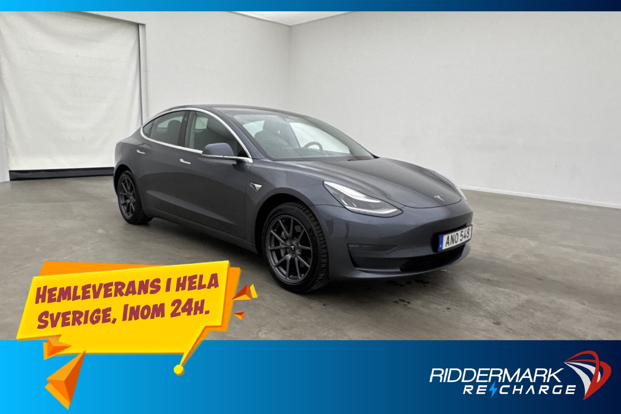 Tesla Model 3 Standard Range Plus Autopilot Panorama Sv.Såld