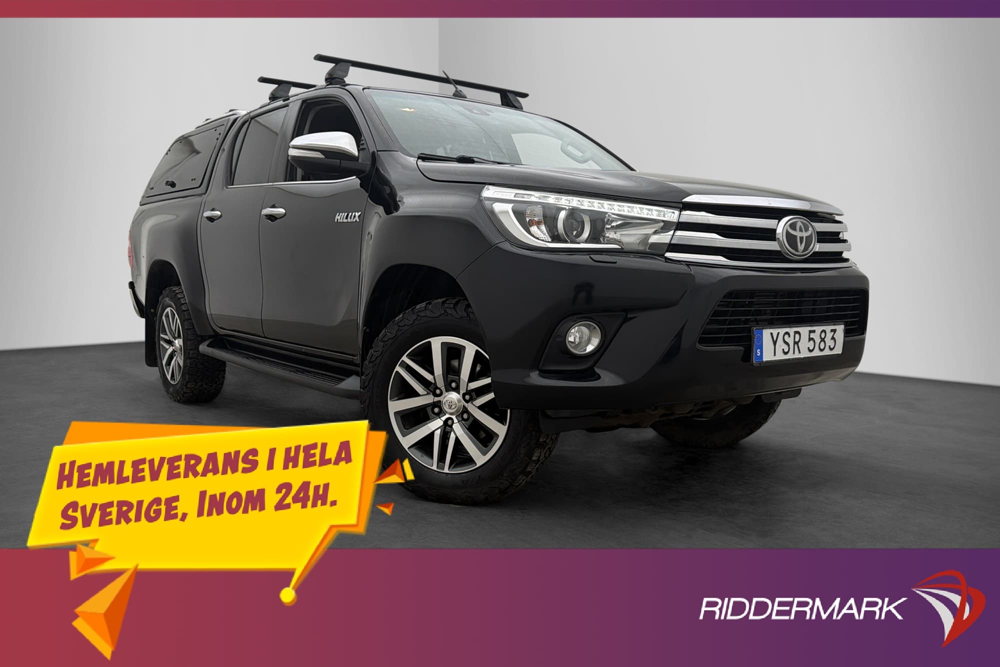 Toyota Hilux Premium 2.4 AWD Dragkrok Diff Skinn Kåpa Moms