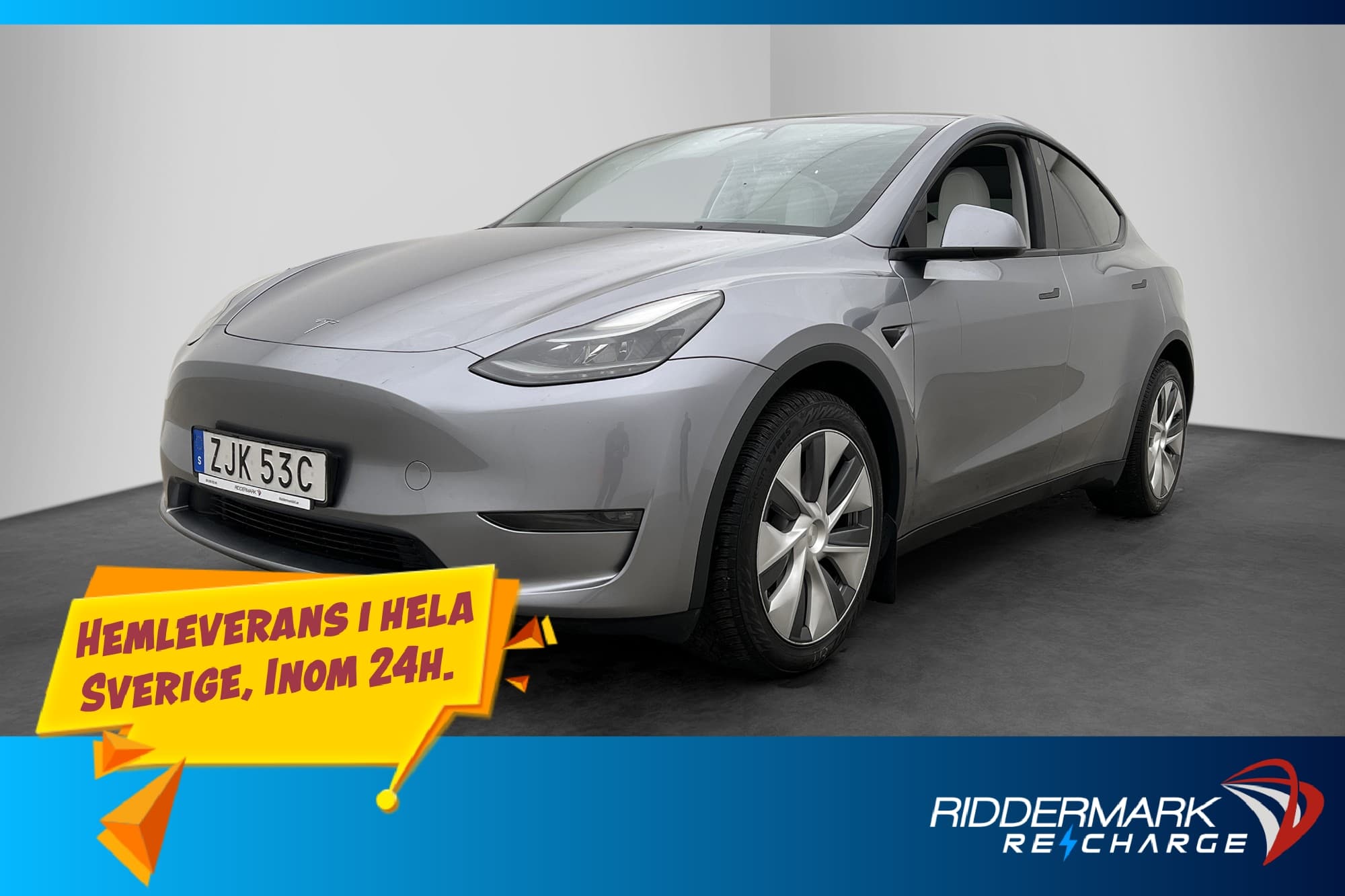 Tesla Model Y Long Range AWD Drag Vit interiör 514hk