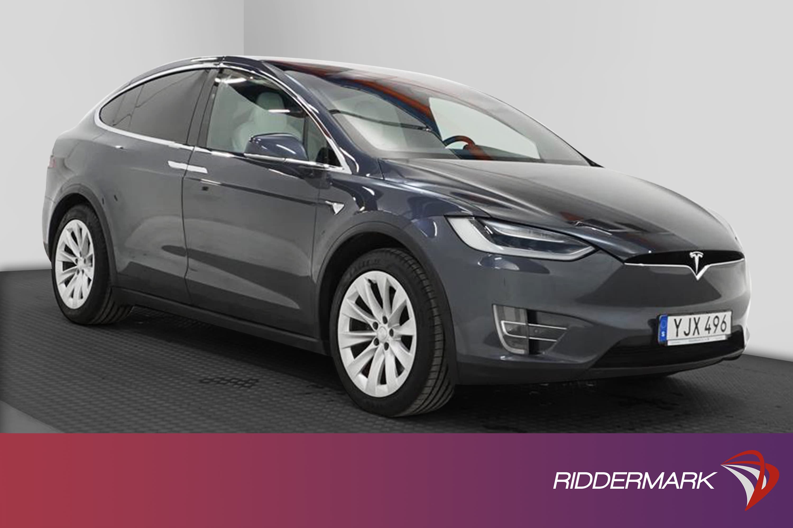 Tesla Model X 75D AWD 333hk 6-Sits Ljus interiör MOMS