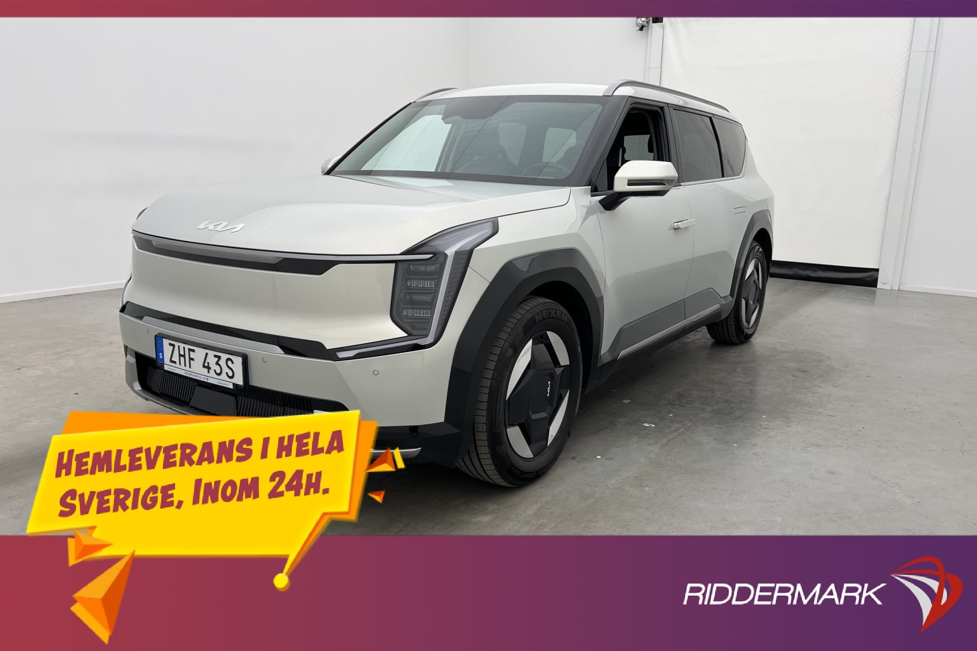 Kia EV9 AWD 385hk 7-Sits Kamera Dragkrok Elstolar Skinn