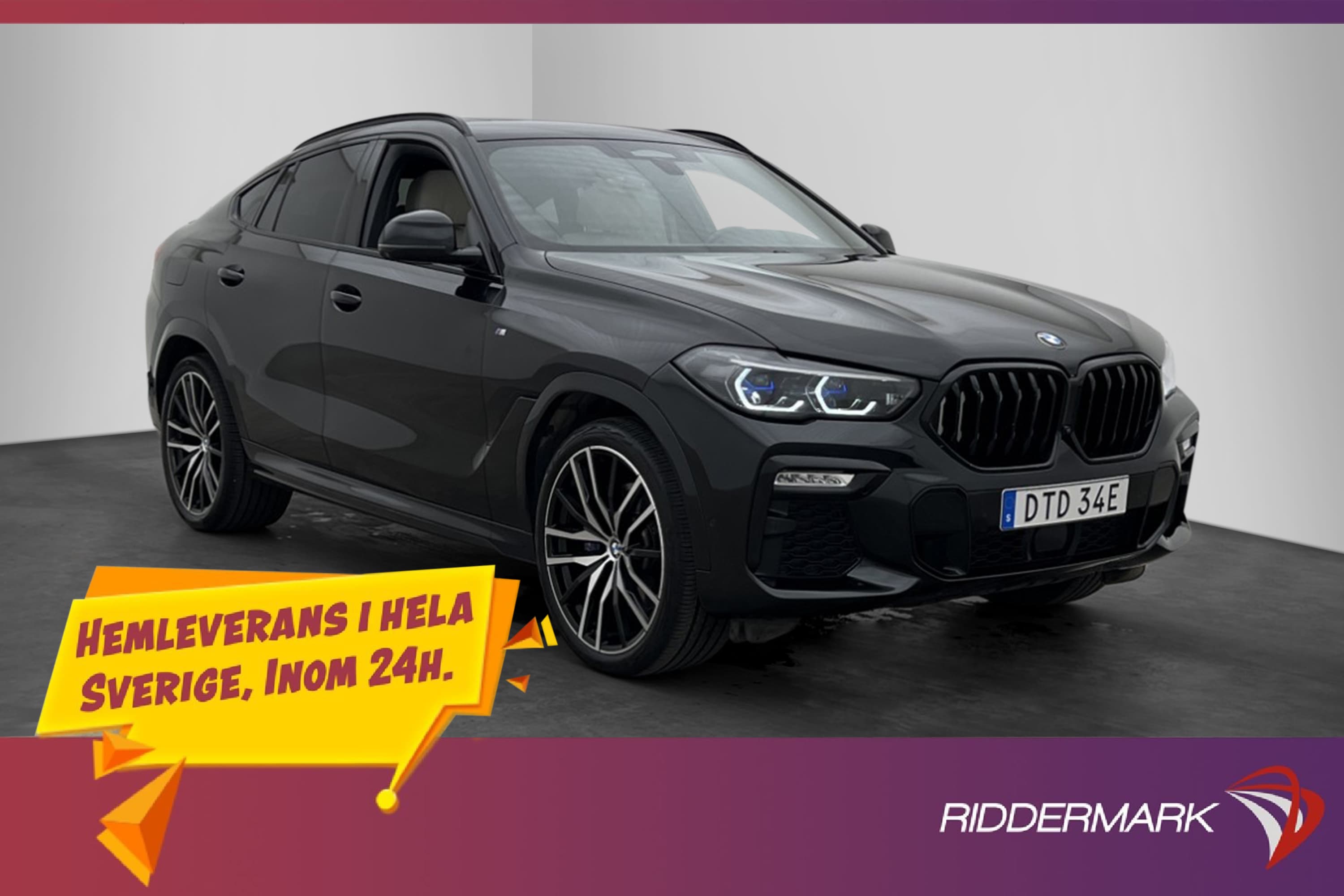 BMW X6 xDrive40i M Sport B&W Pano Sky Komfortstolar 360°