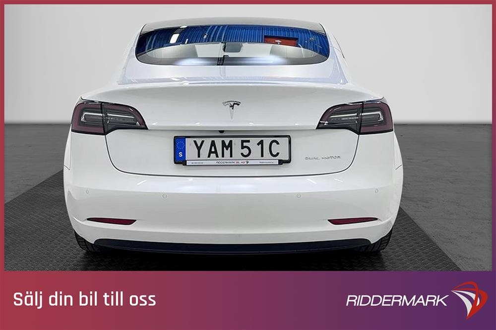 Tesla Model 3 Long Range AWD 440hk Svensksåld Premiumexteriör
