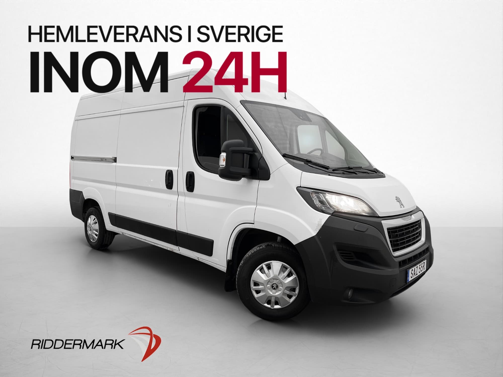 Peugeot Boxer L2H2 140hk Ny-Kamrem Värmare B-Kam 3-Sits Moms