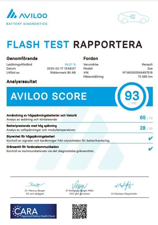 Renault ZOE R135 52 kWh 136hk Batterihyra Intens Kamera Navi