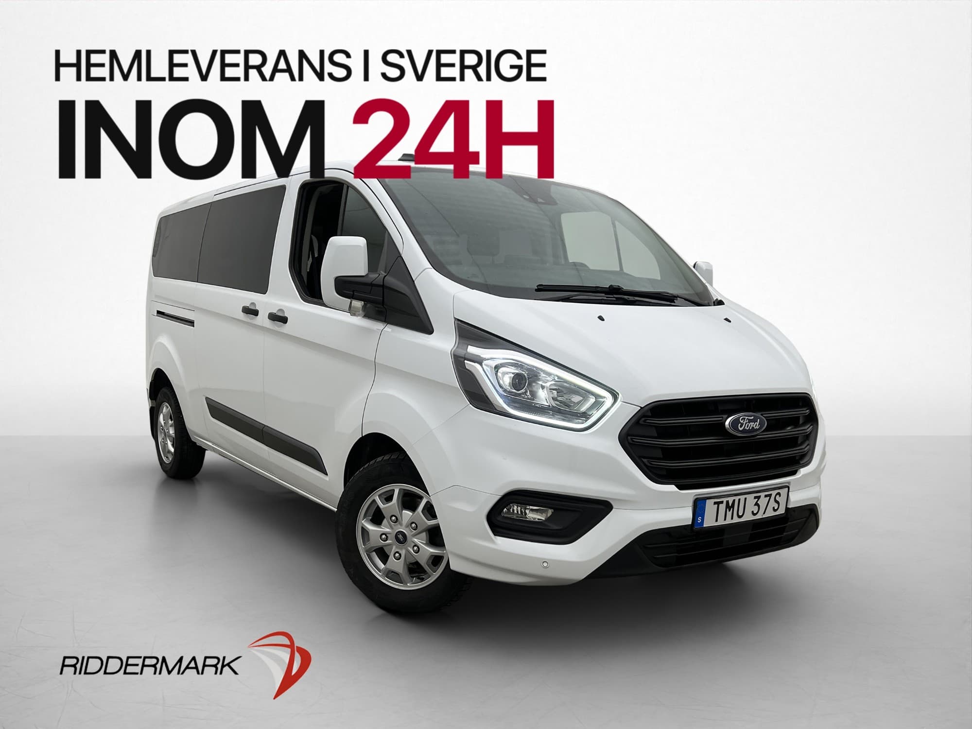 Ford Transit Custom Kombi Lång Värmare B-Kamera 9-Sits Moms