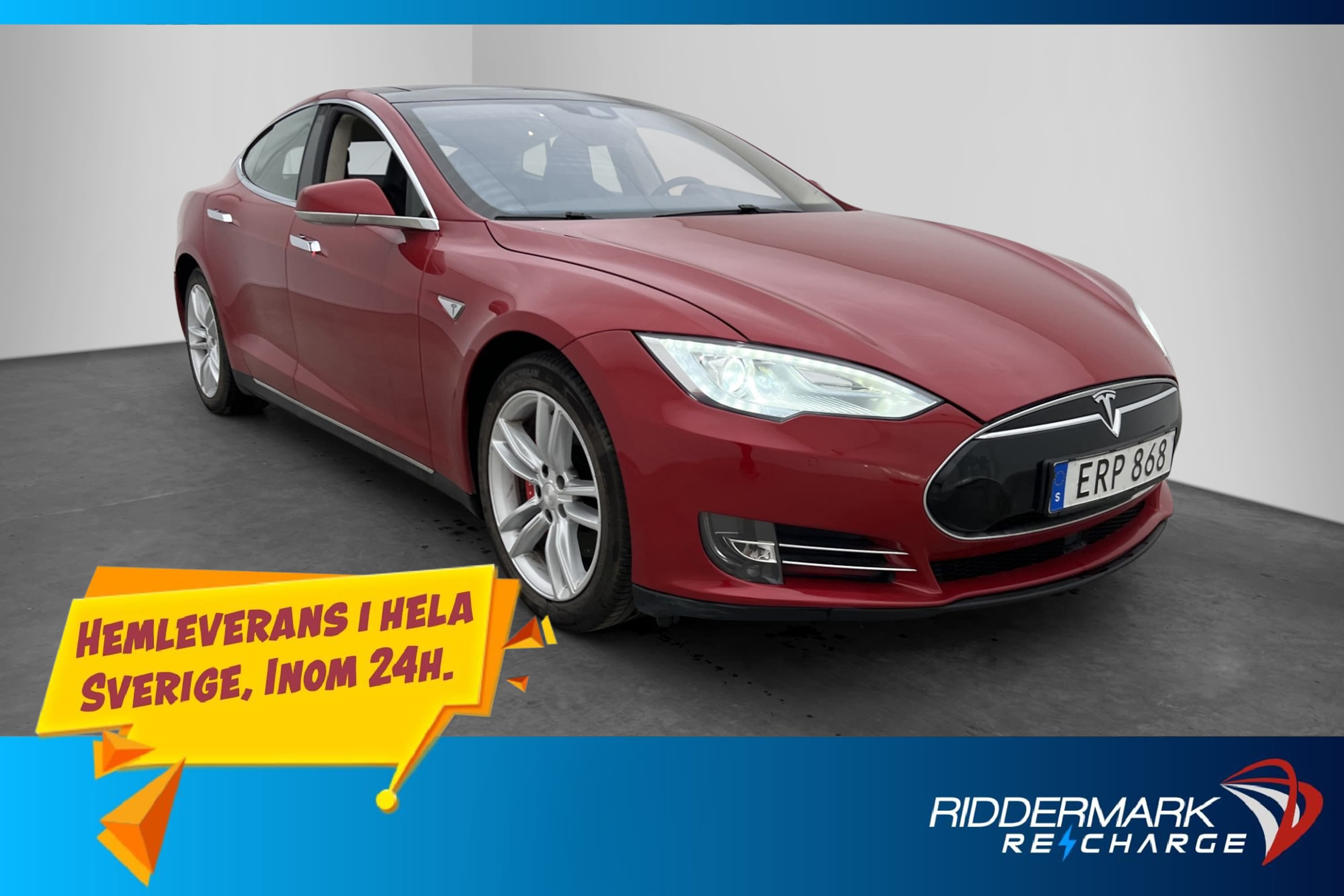 Tesla Model S P85D Luftfjädring Kolfiber Panorama Sv.Såld