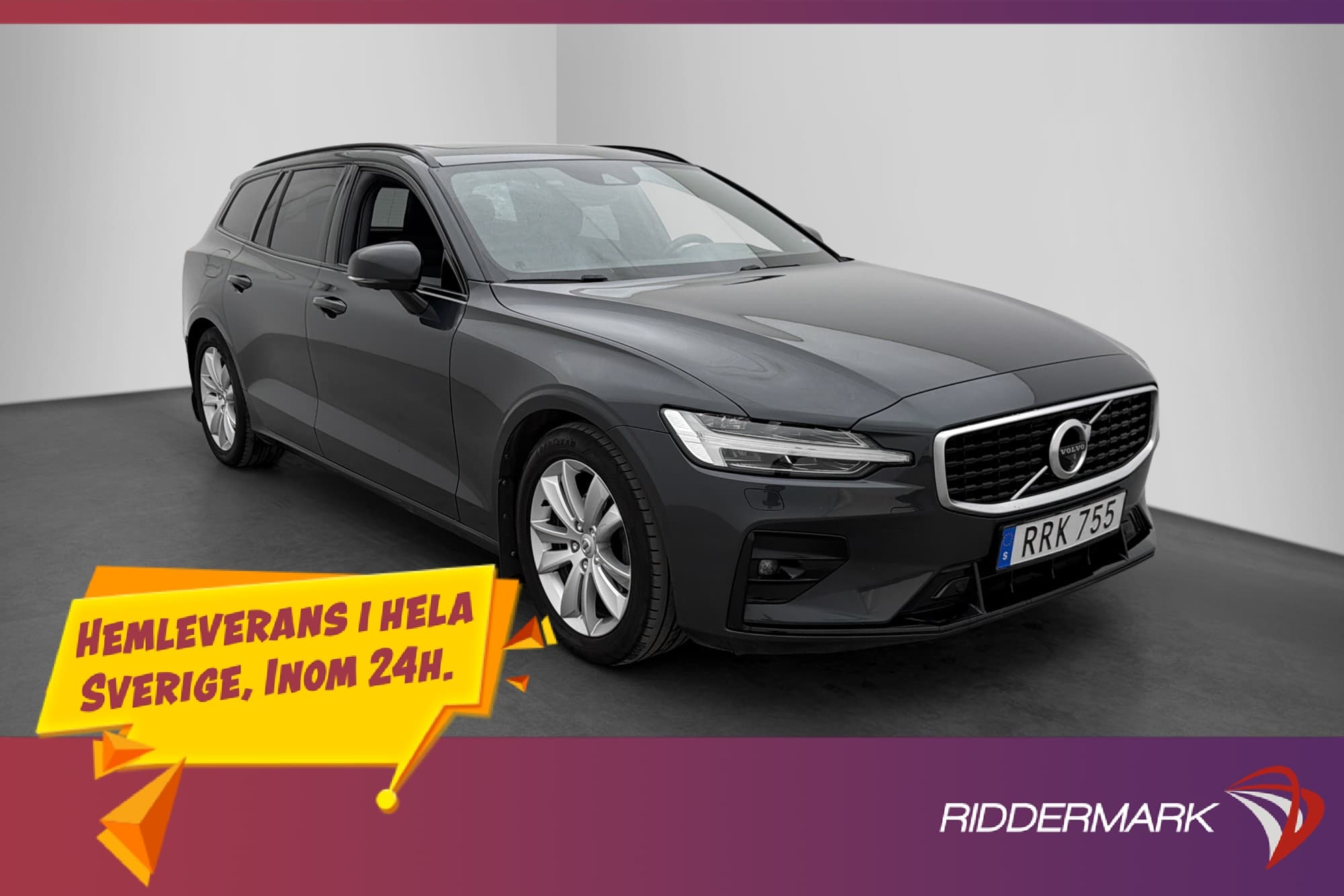 Volvo V60 D4 AWD R-Design Värm Pano Skinn H/K 360° HUD Drag 