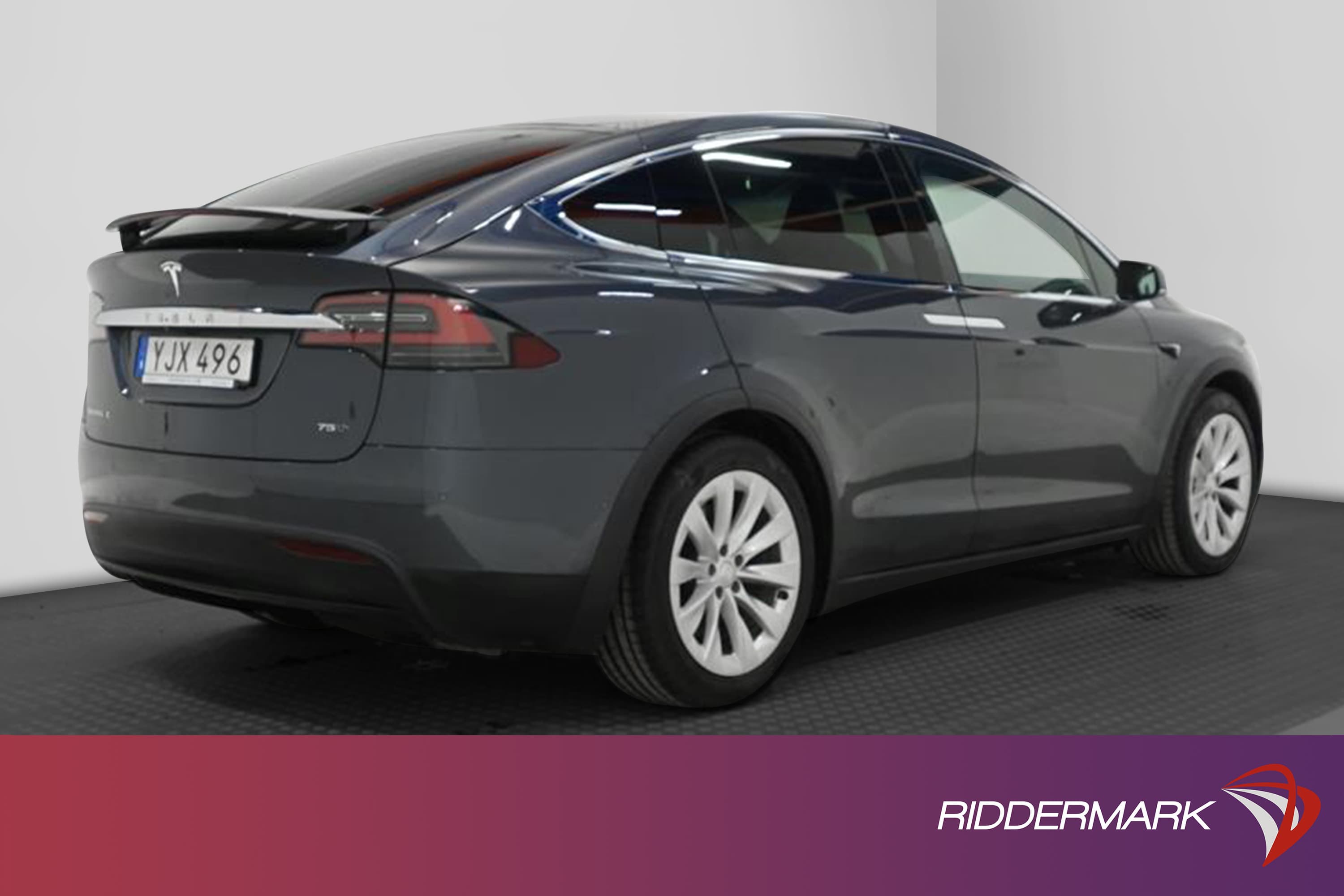 Tesla Model X 75D AWD 333hk 6-Sits Ljus interiör MOMS