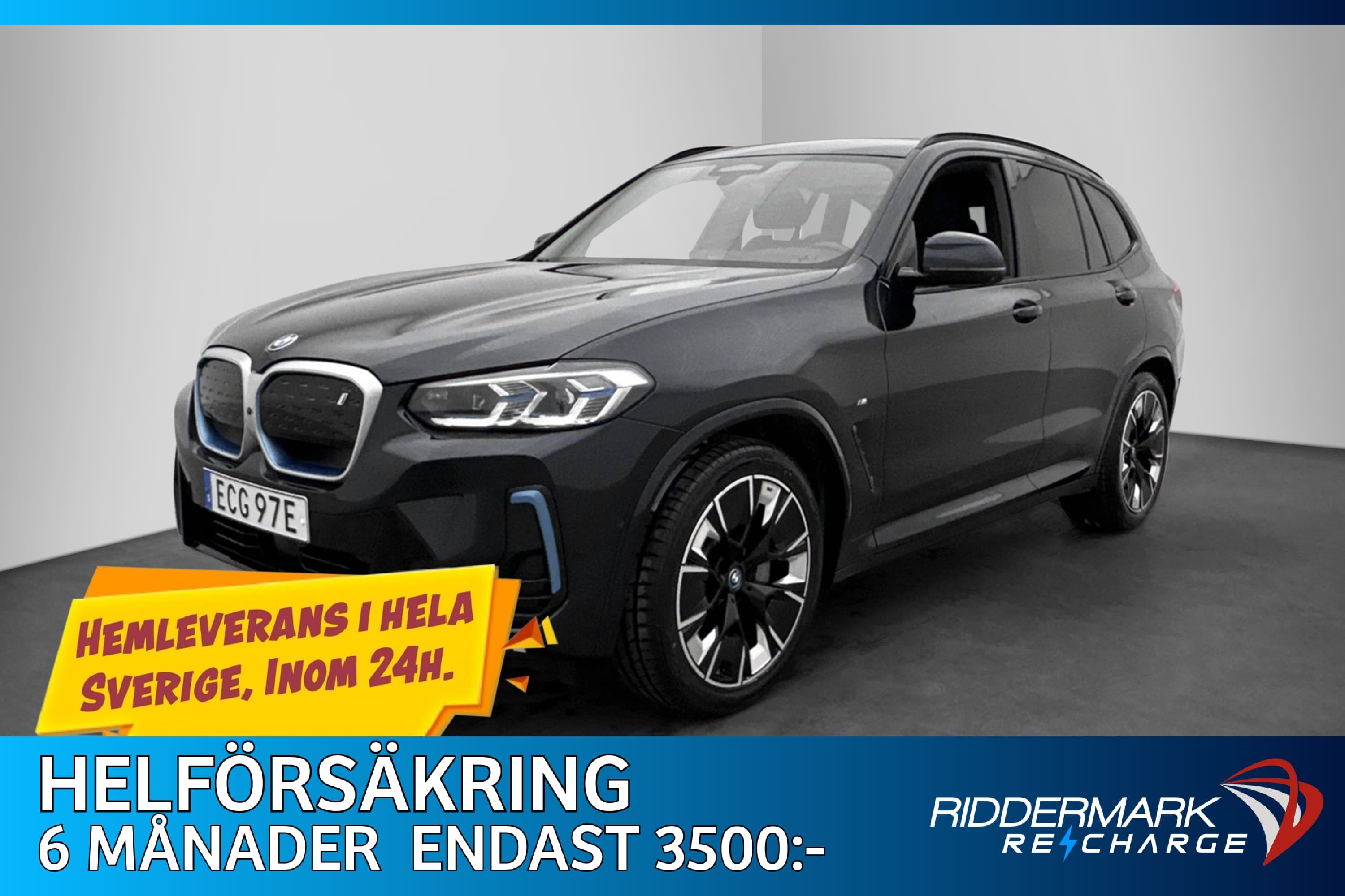 BMW iX3 286hk Charged Plus Pano Laser H/K HUD 360° Drag