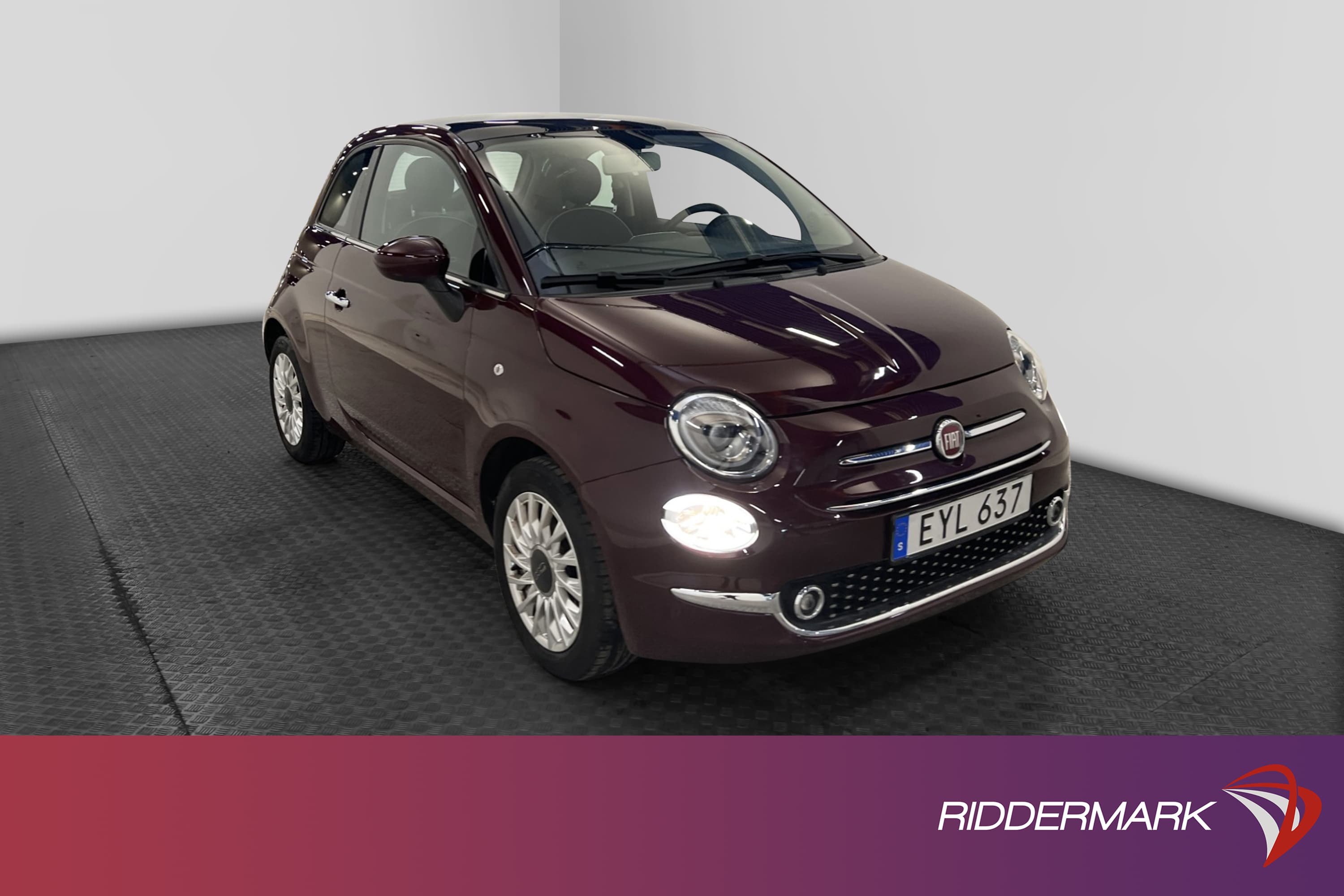 Fiat 500 1.2 8V 69hk Lounge Panorama Välservad 0,61l/mil