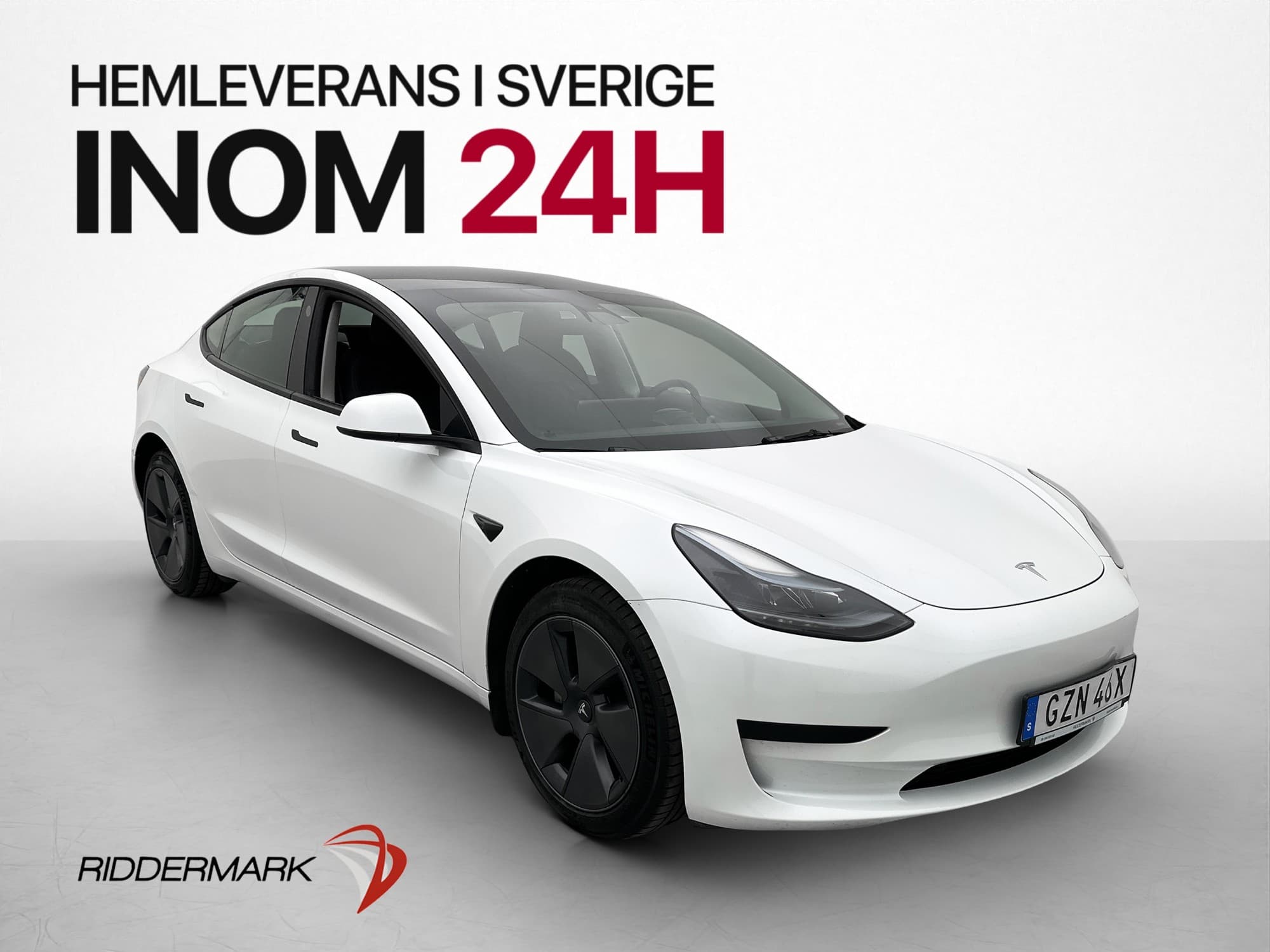 Tesla Model 3 Standard Range Autopilot Panorama Svensksåld