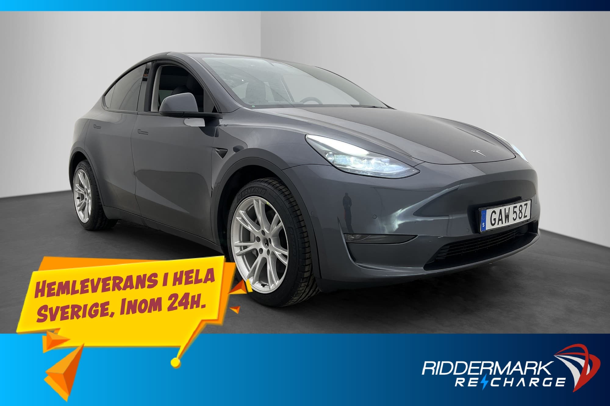 Tesla Model Y Long Range AWD Pano Autopilot B-Kamera Skinn