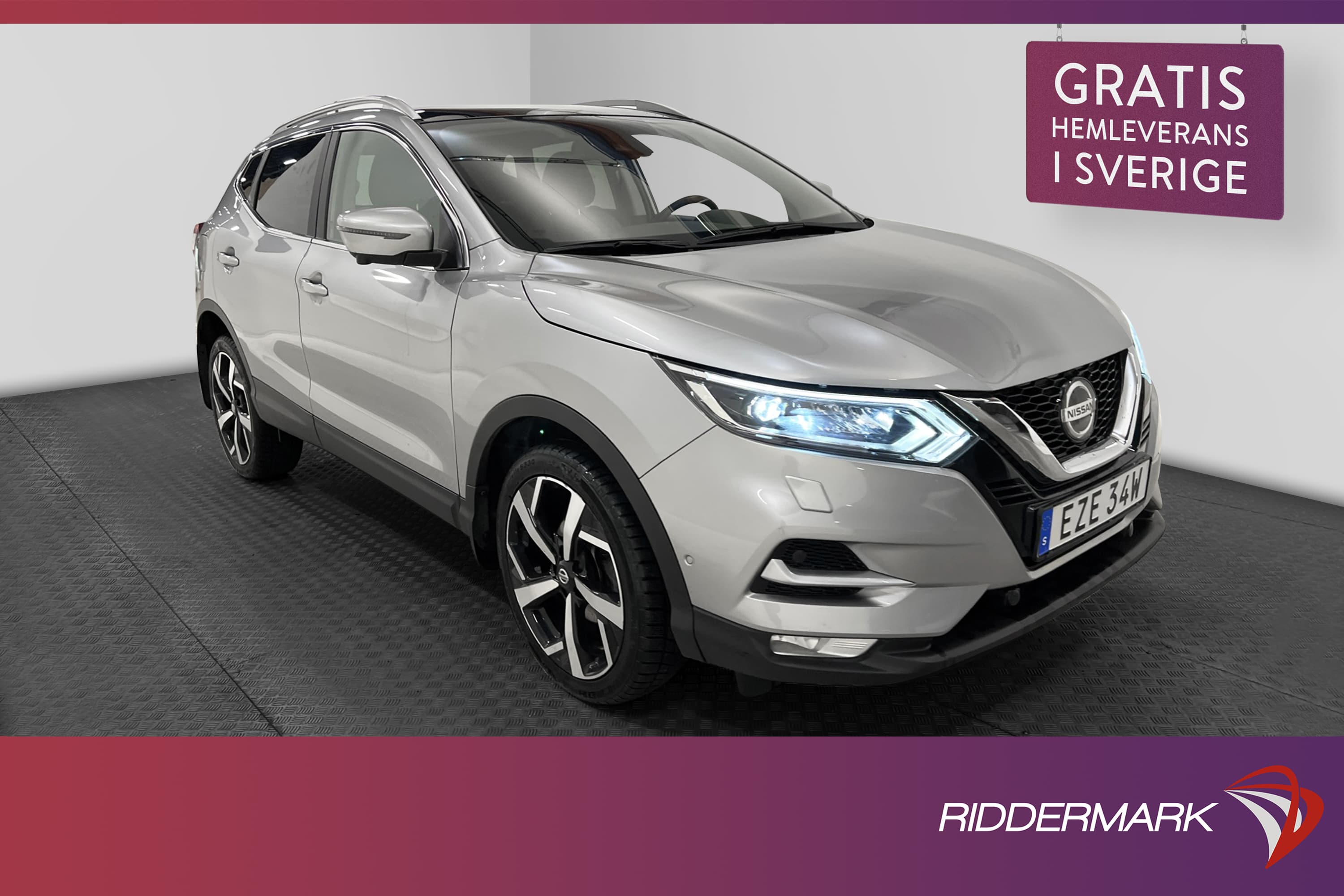 Nissan Qashqai 1.3 160hk Tekna Pano 360° Halvskinn Navi