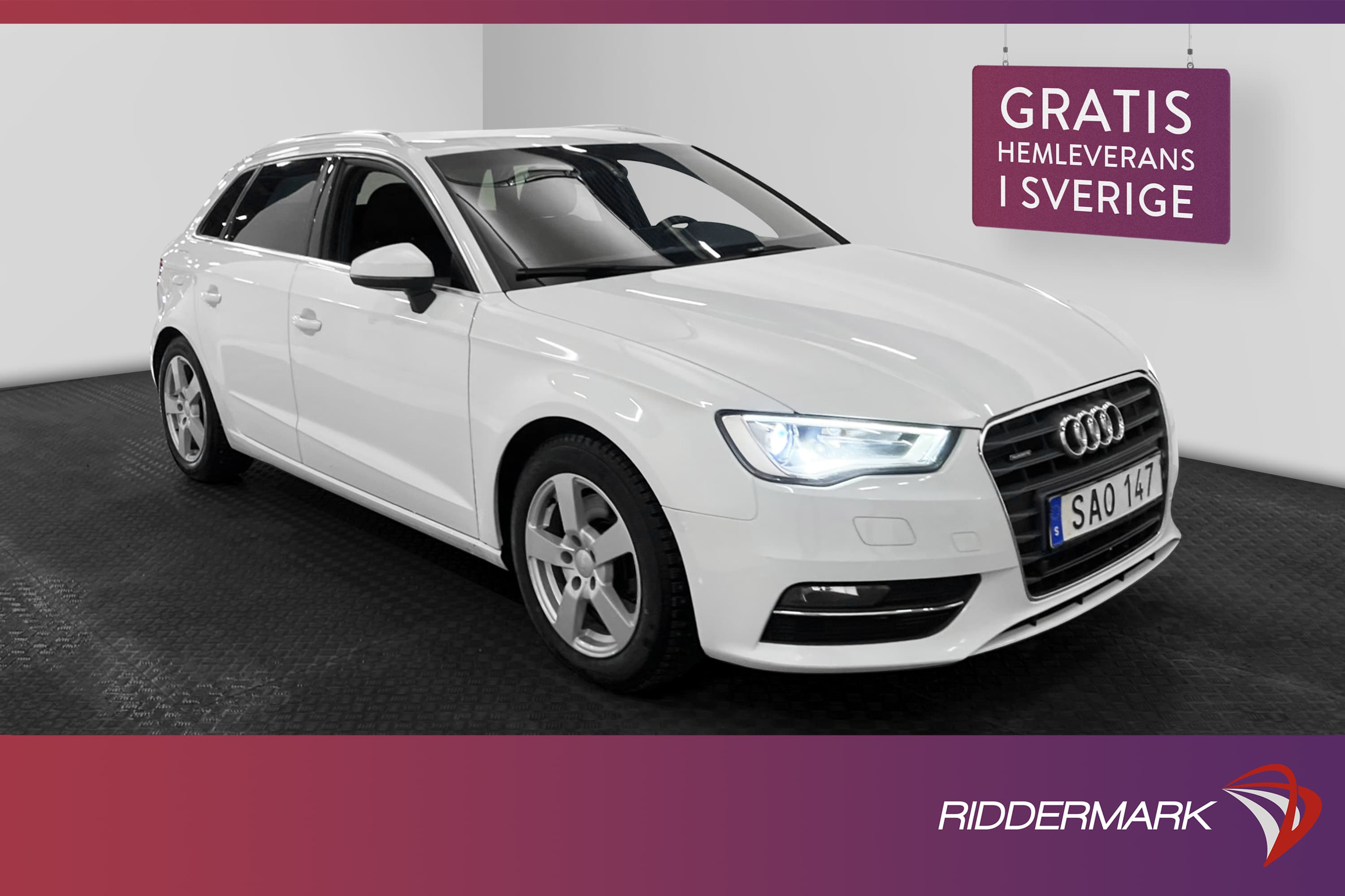 Audi A3 2.0 TDI quattro 184hk Sensorer Sportstolar Dragkrok