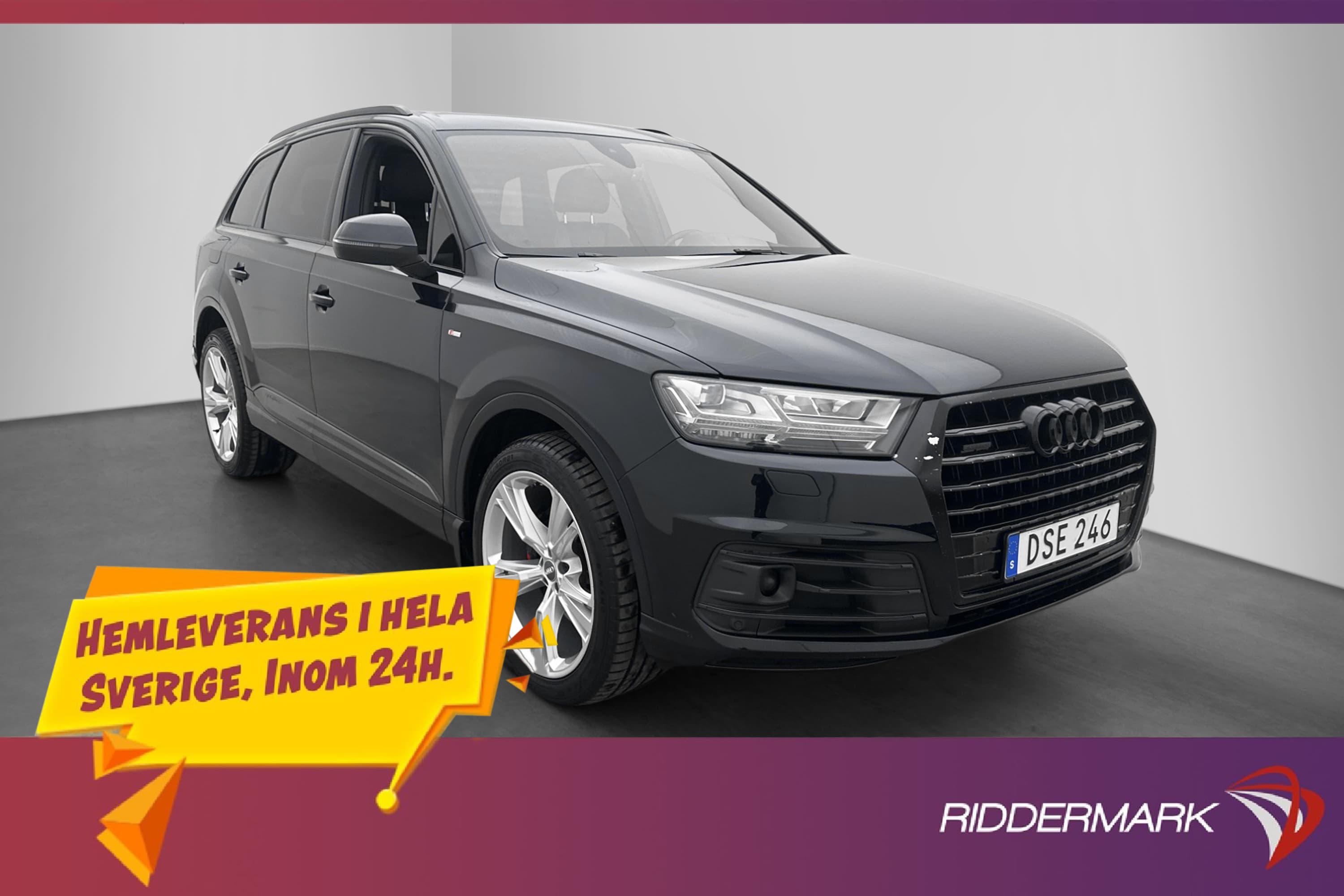 Audi Q7 TDI V6 Q. 7-Sits S Line Pano Värmare BOSE Navi 272hk